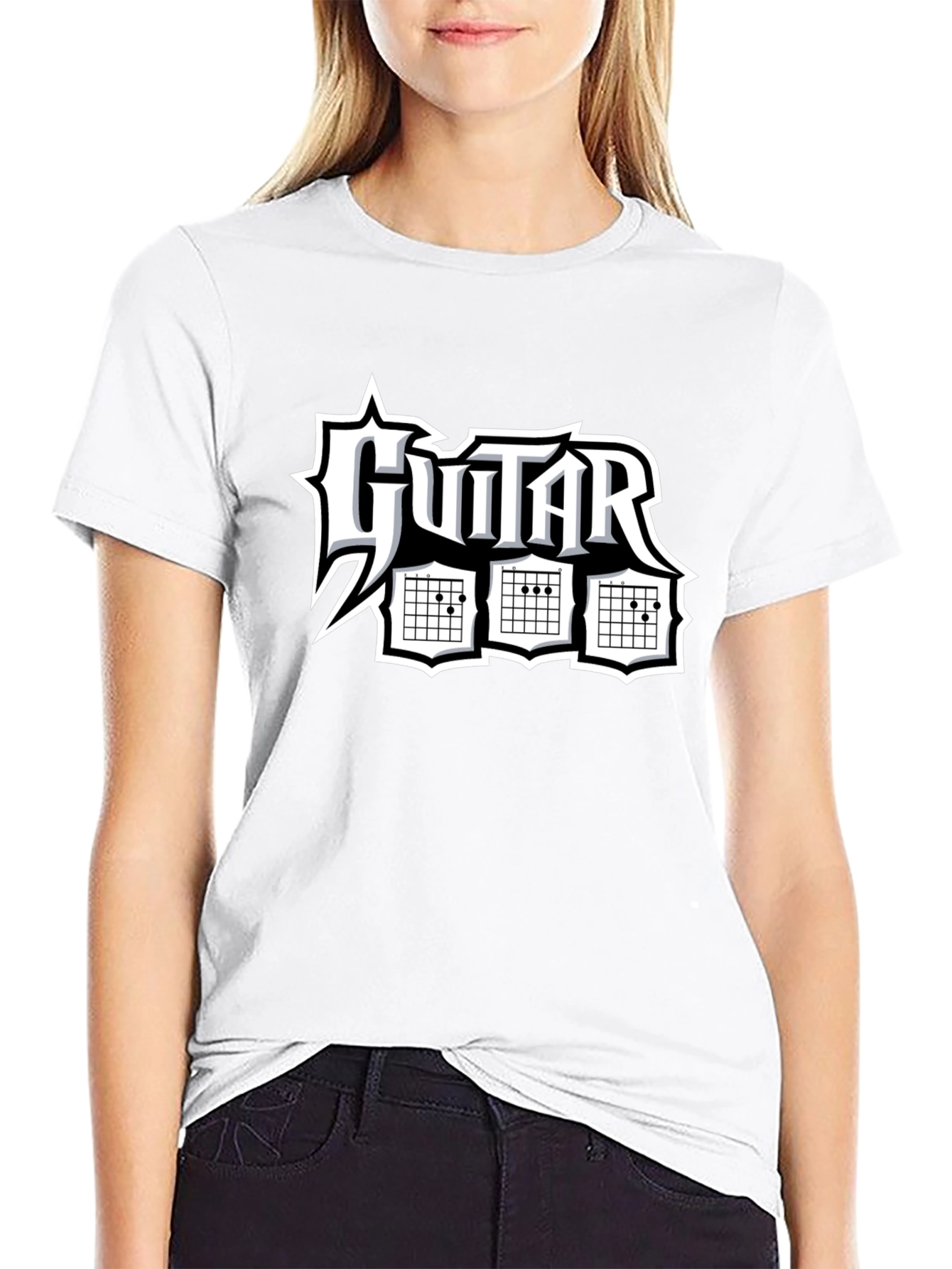 Guitar Chord T-Shirt - Black Graphic Tee