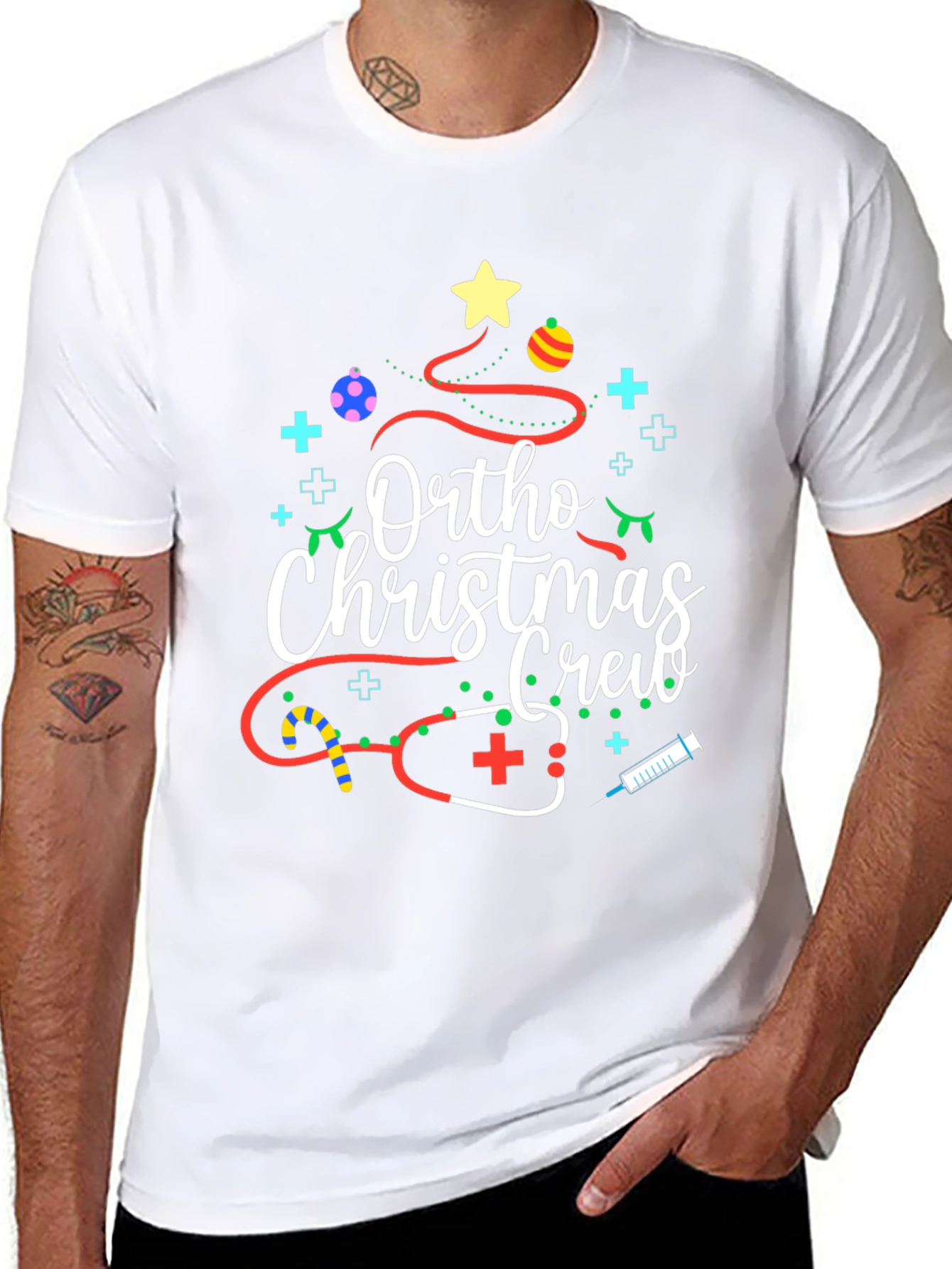 Ortho Christmas Crew Black T-Shirt
