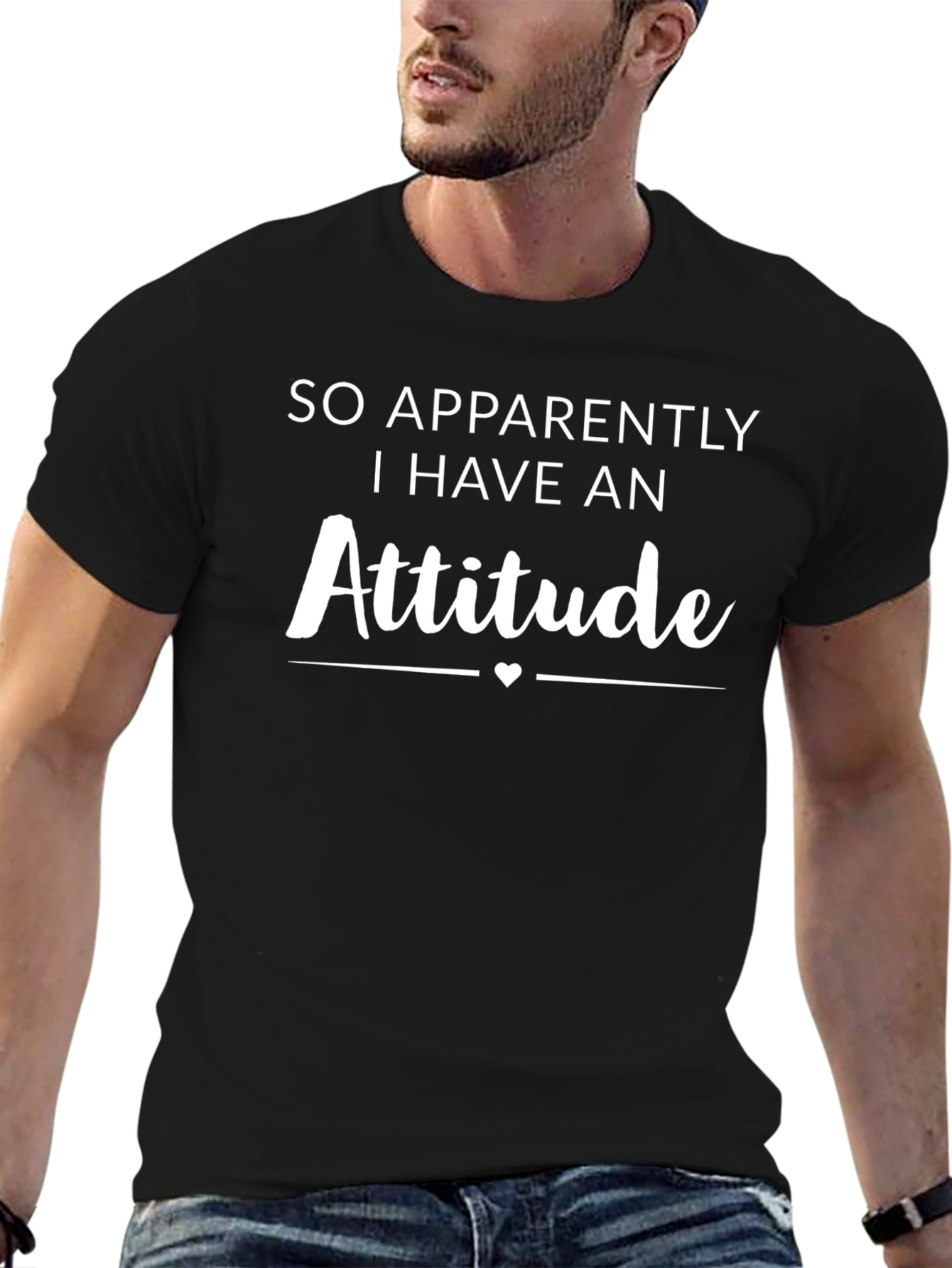 Attitude Graphic T-Shirt - Black