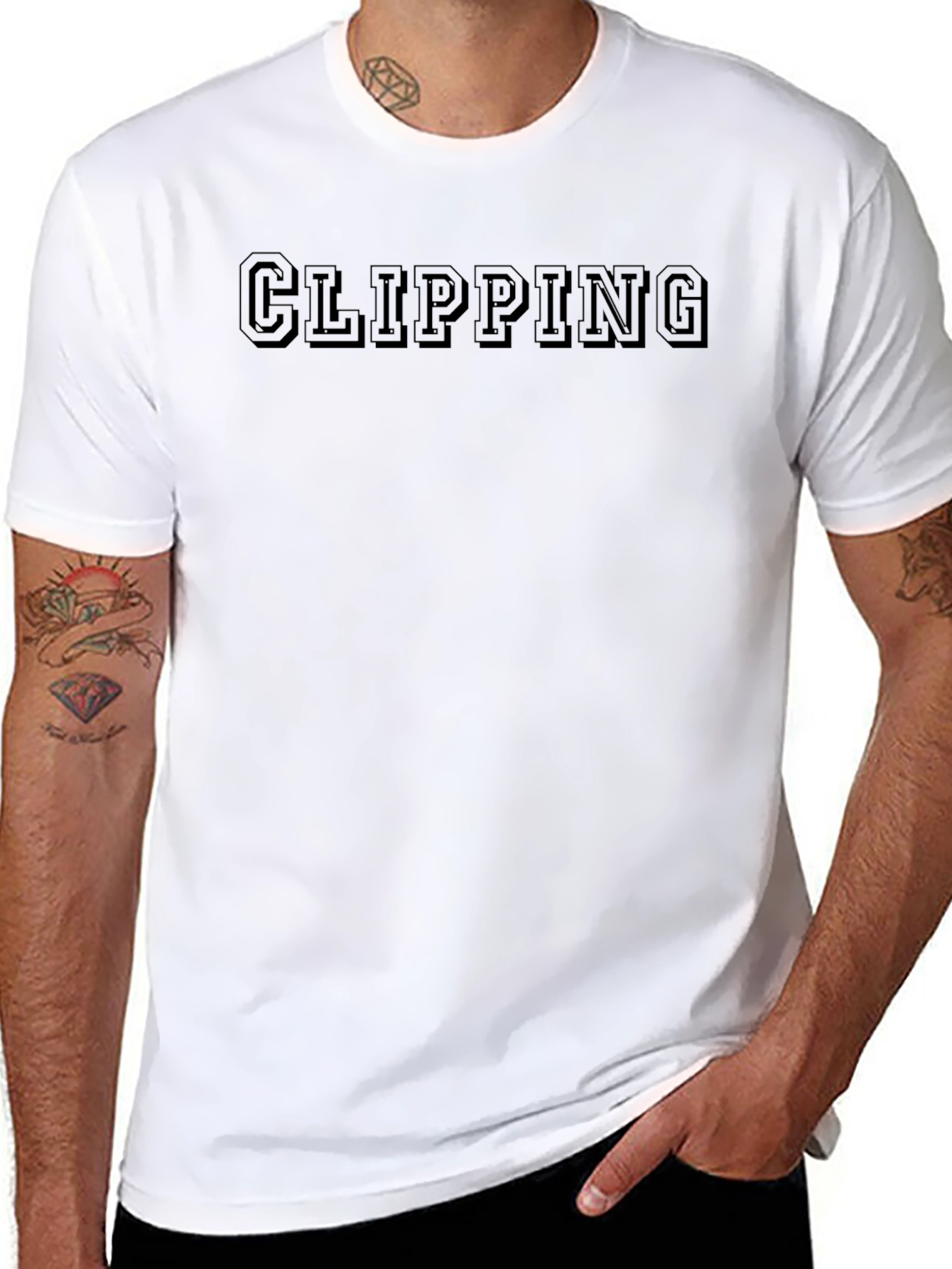 Clipping Band Logo Black T-Shirt