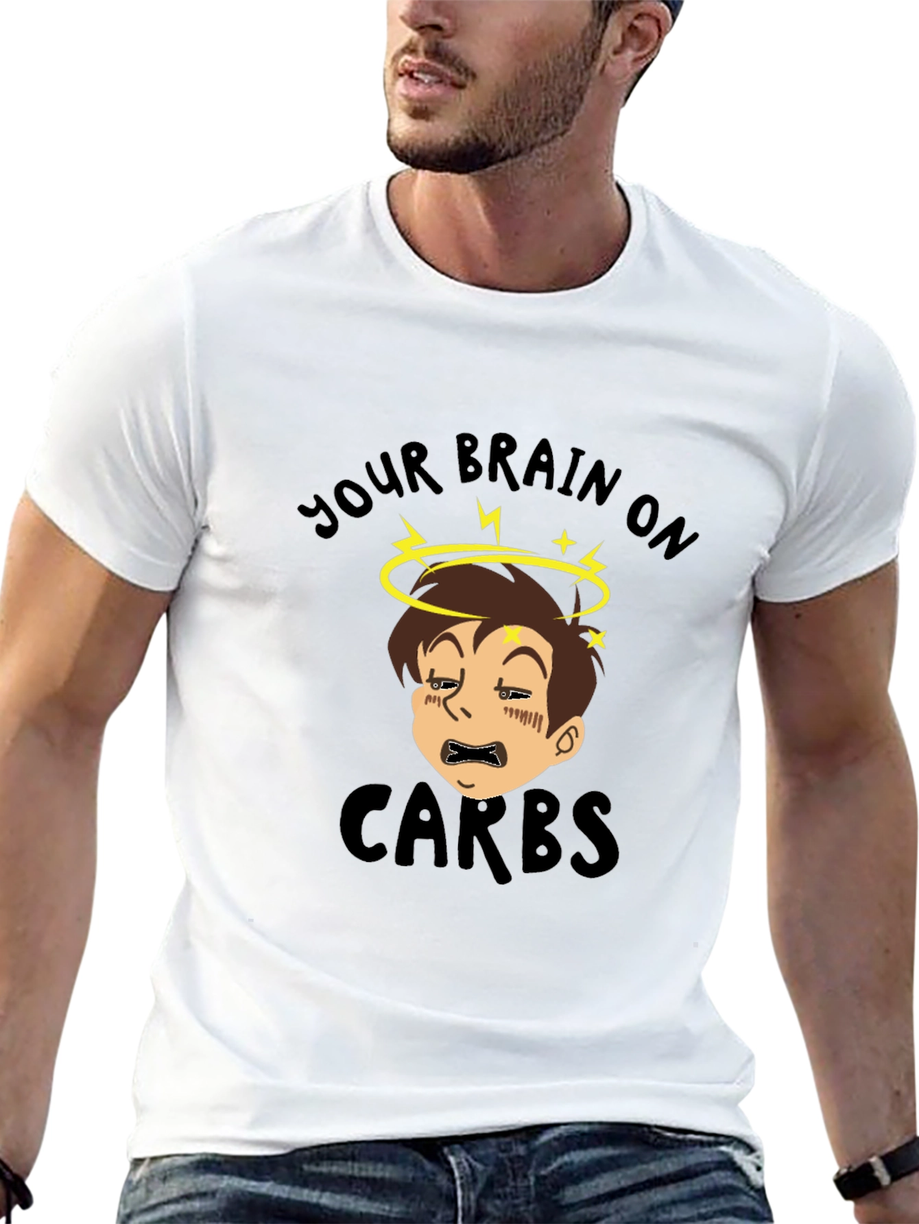 Your Brain on Carbs Funny Graphic T-Shirt