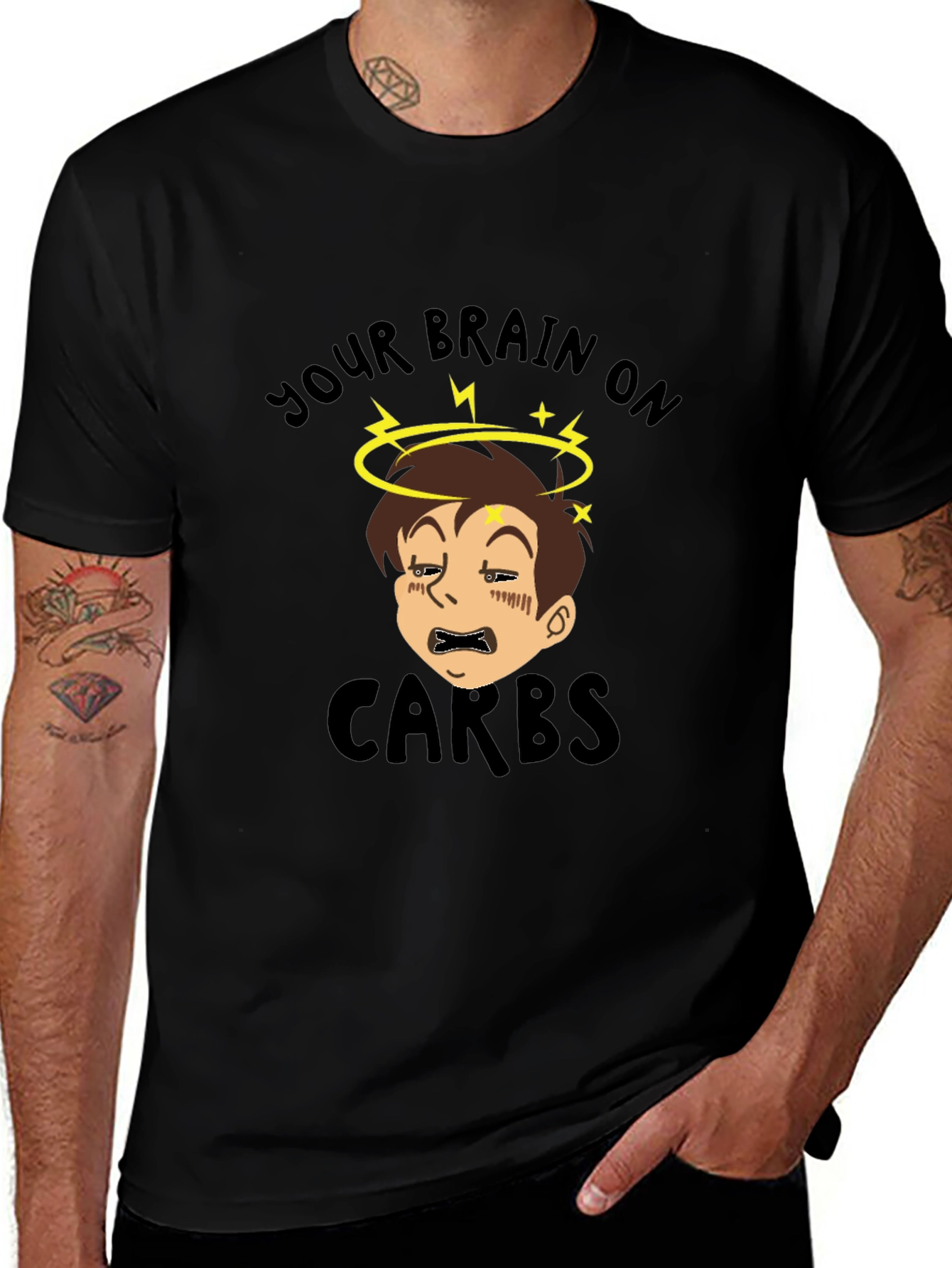 Your Brain on Carbs Funny Graphic T-Shirt