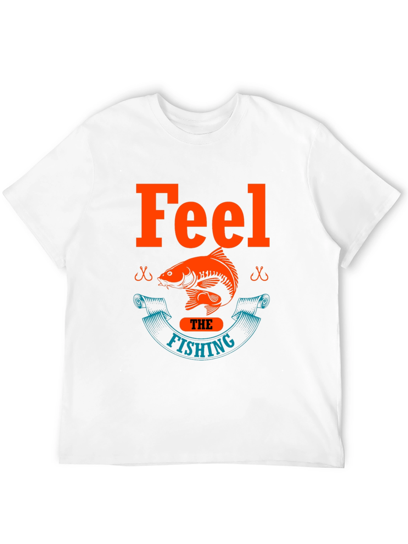 Feel the Fishing T-Shirt - Black Cotton Tee