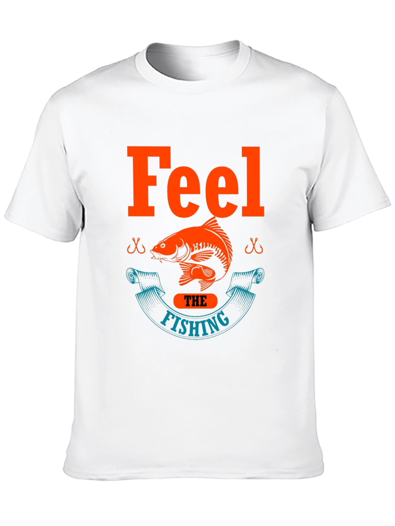 Feel the Fishing T-Shirt - Black Cotton Tee