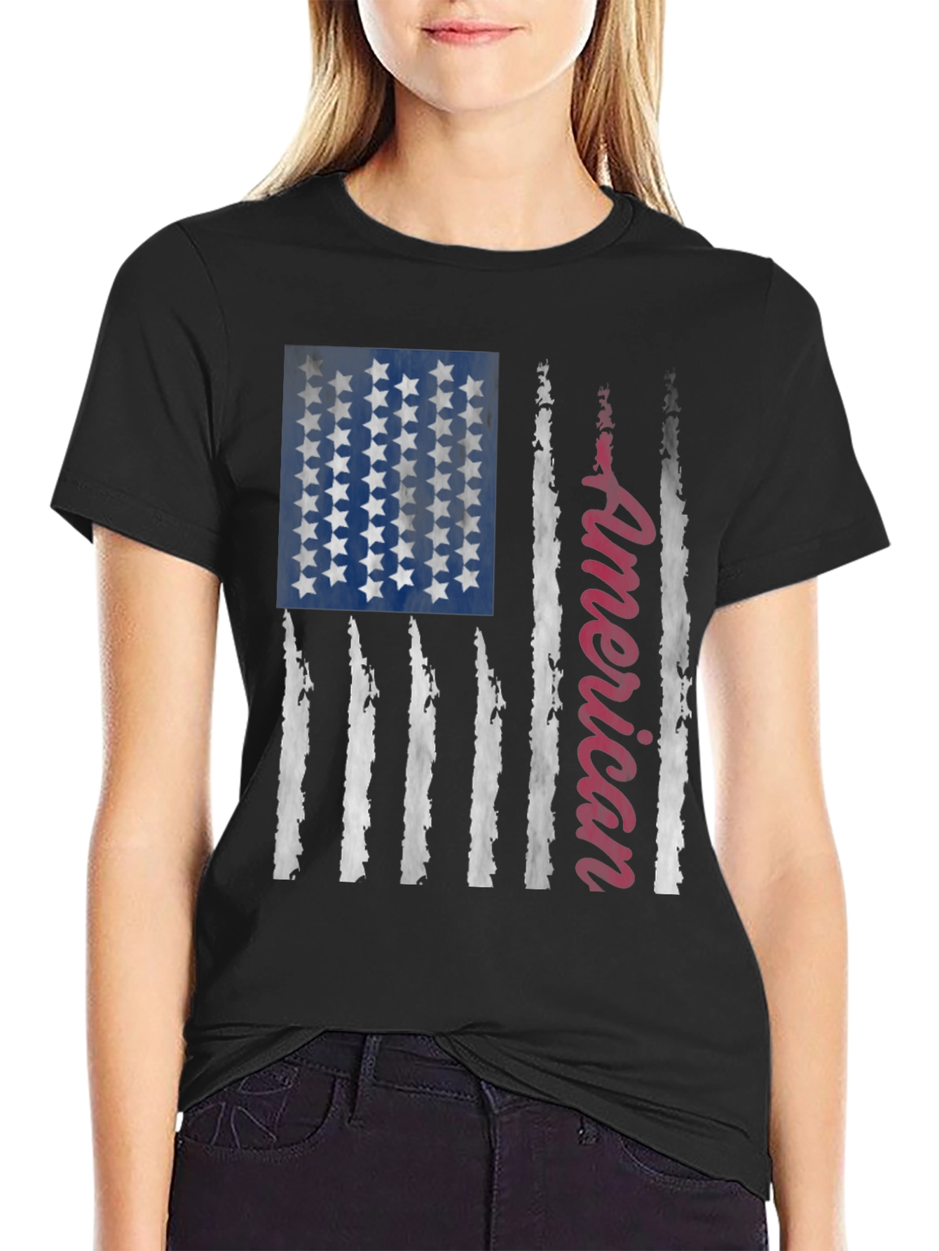 American Flag Graphic Tee - Patriotic Style