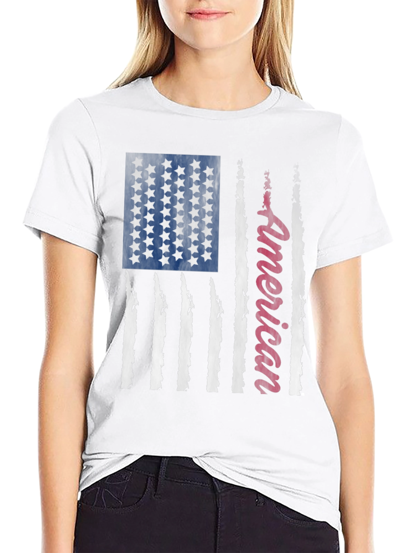 American Flag Graphic Tee - Patriotic Style