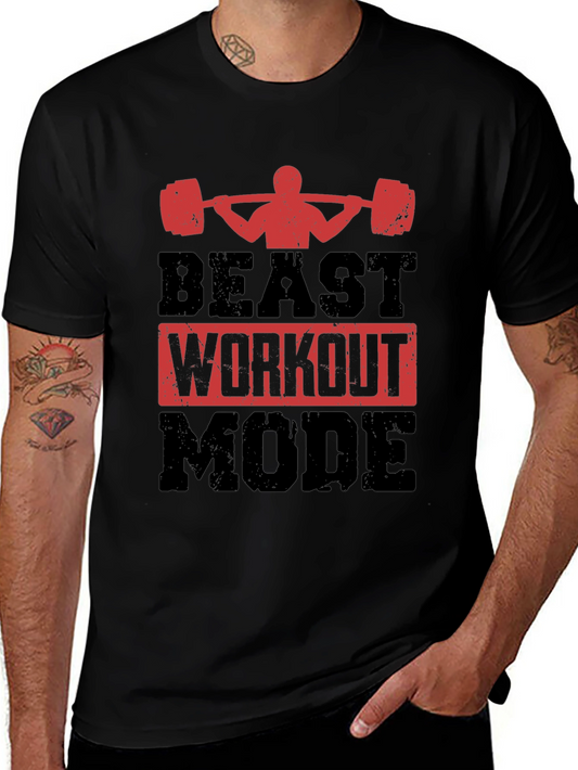 Beast Workout Mode T-Shirt - Gym Motivation