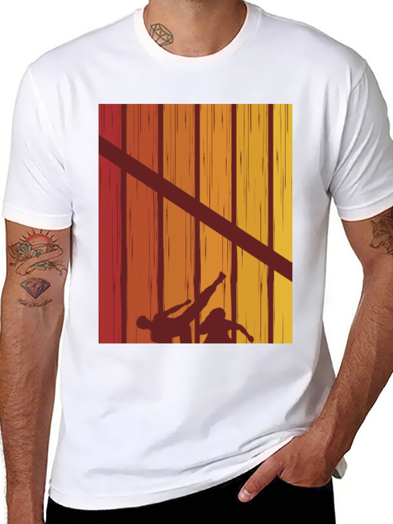 Retro Karate Silhouette T-Shirt