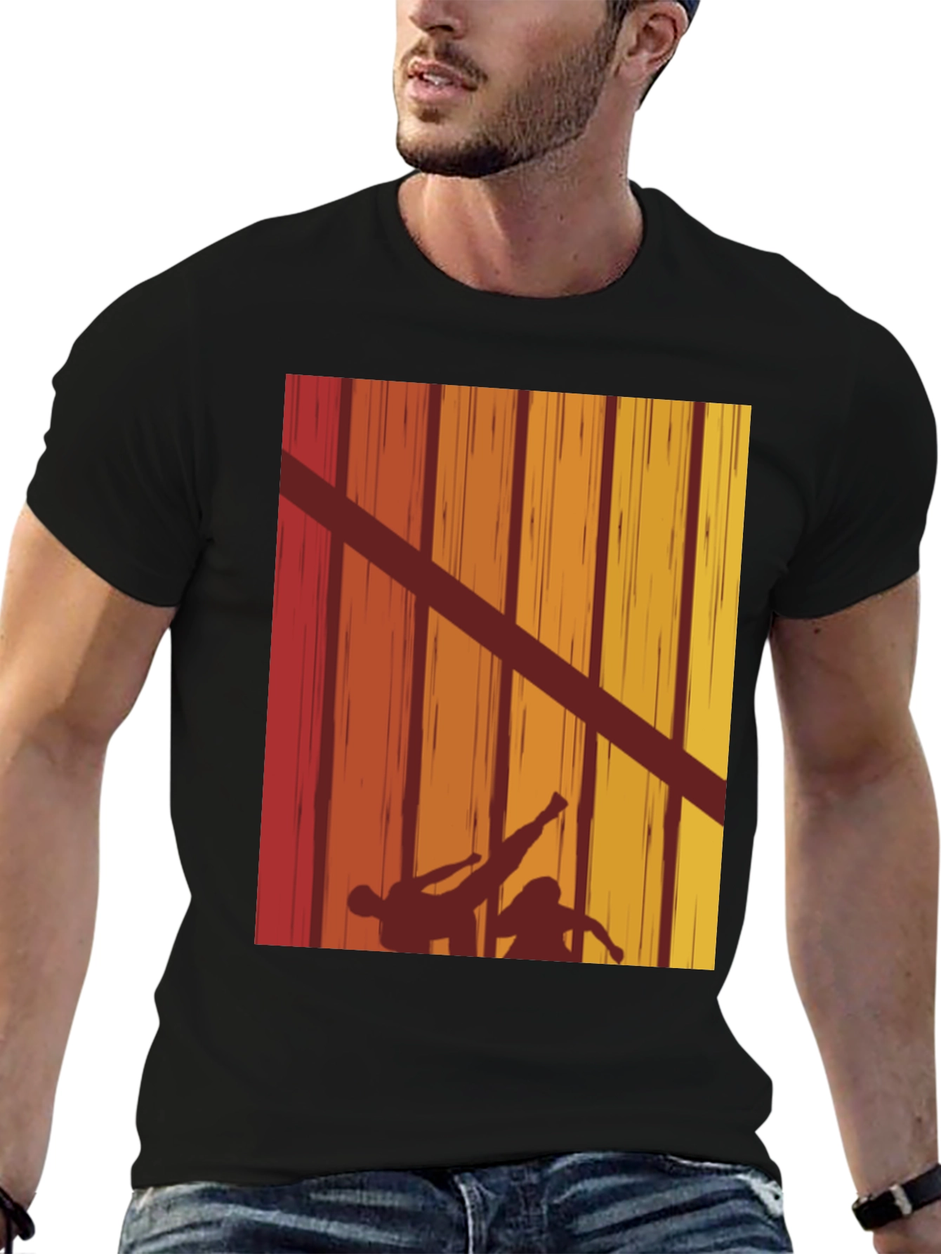 Retro Karate Silhouette T-Shirt