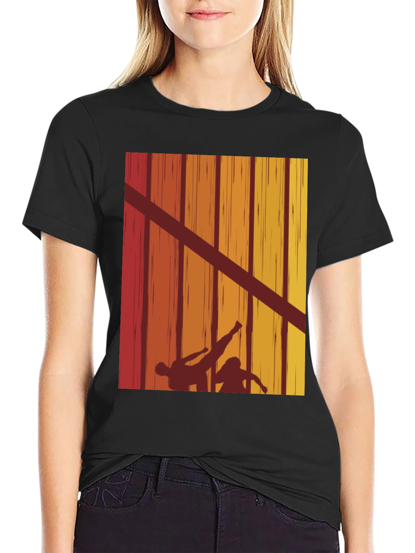 Retro Karate Silhouette T-Shirt