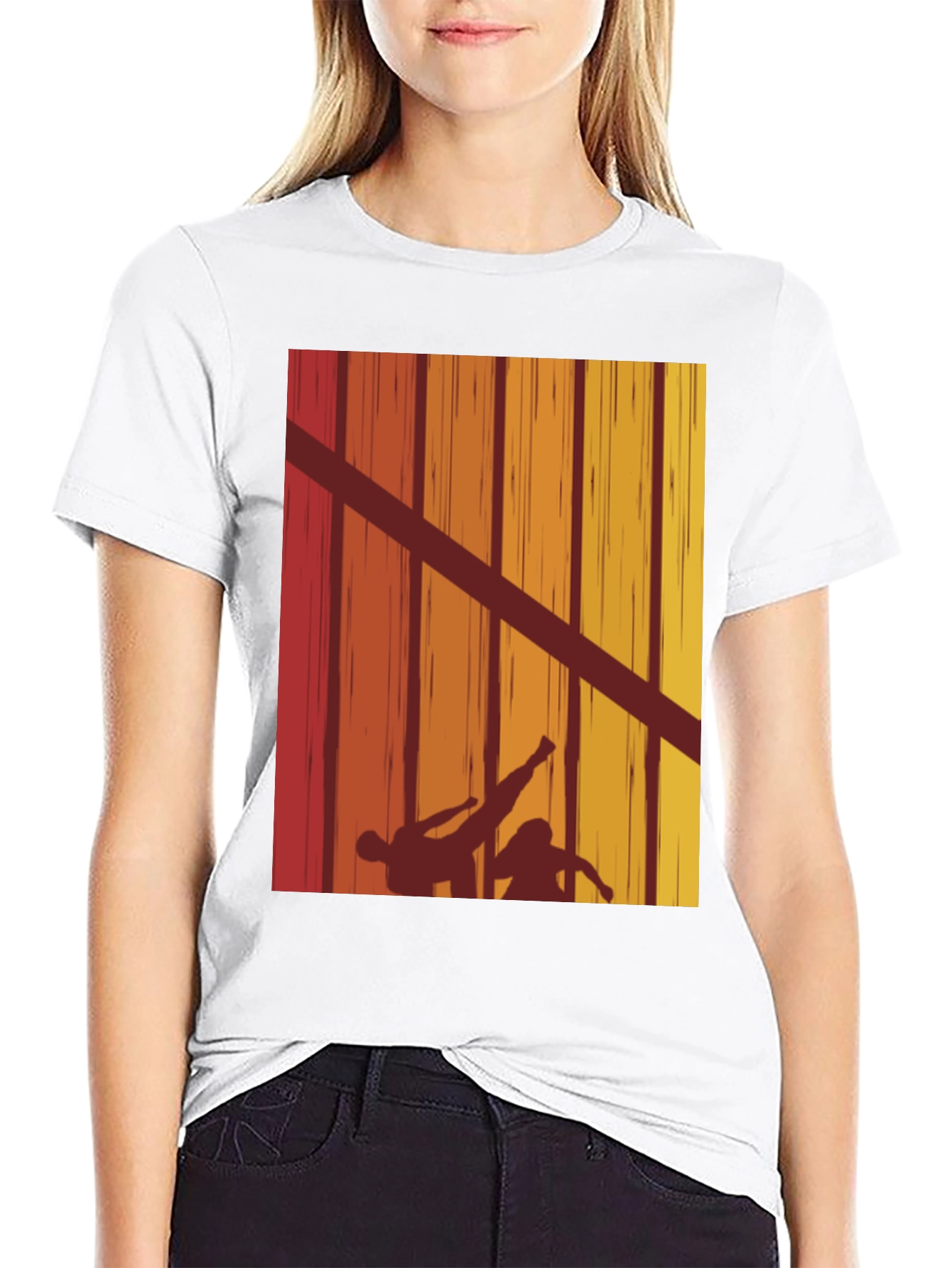 Retro Karate Silhouette T-Shirt