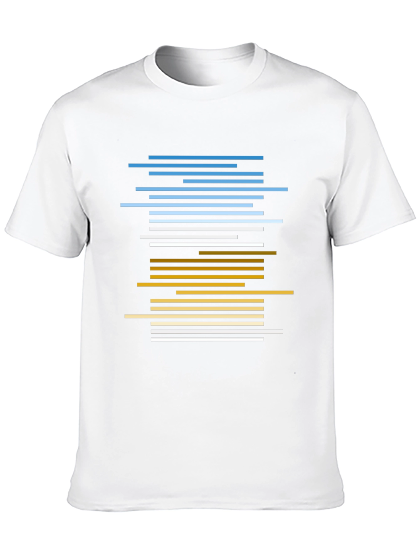 Abstract Striped Graphic Tee - Casual Black T-Shirt