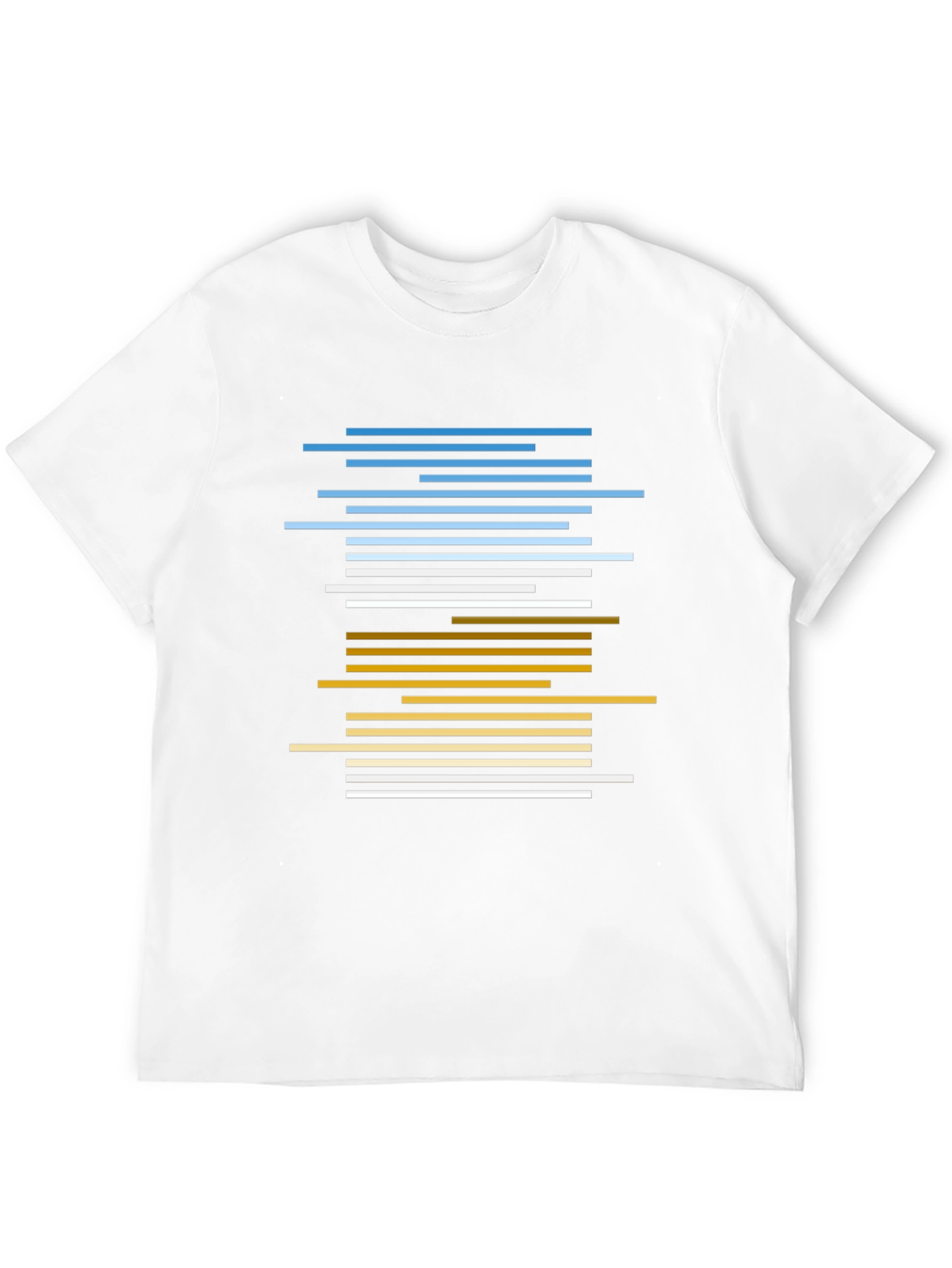 Abstract Striped Graphic Tee - Casual Black T-Shirt