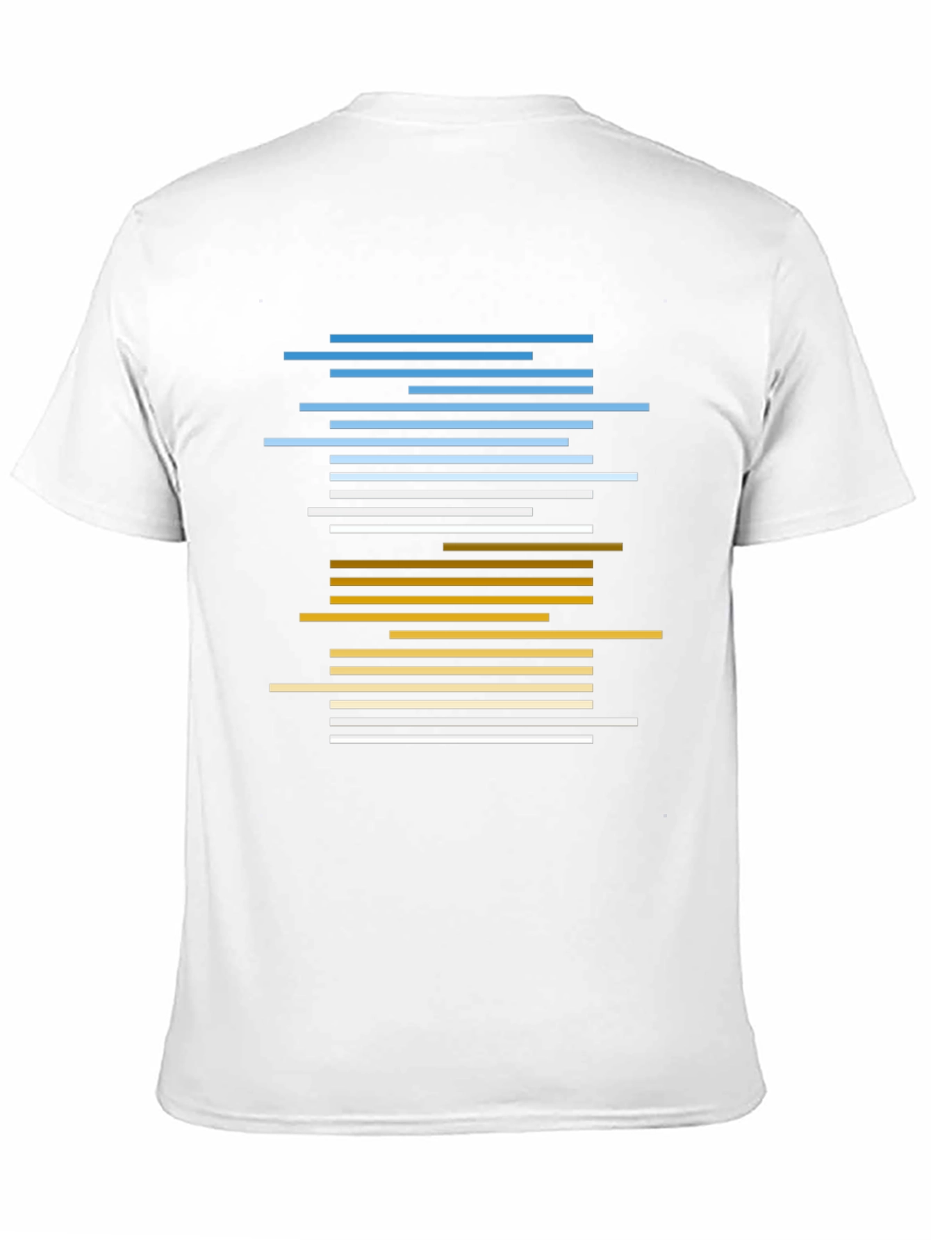 Abstract Striped Graphic Tee - Casual Black T-Shirt