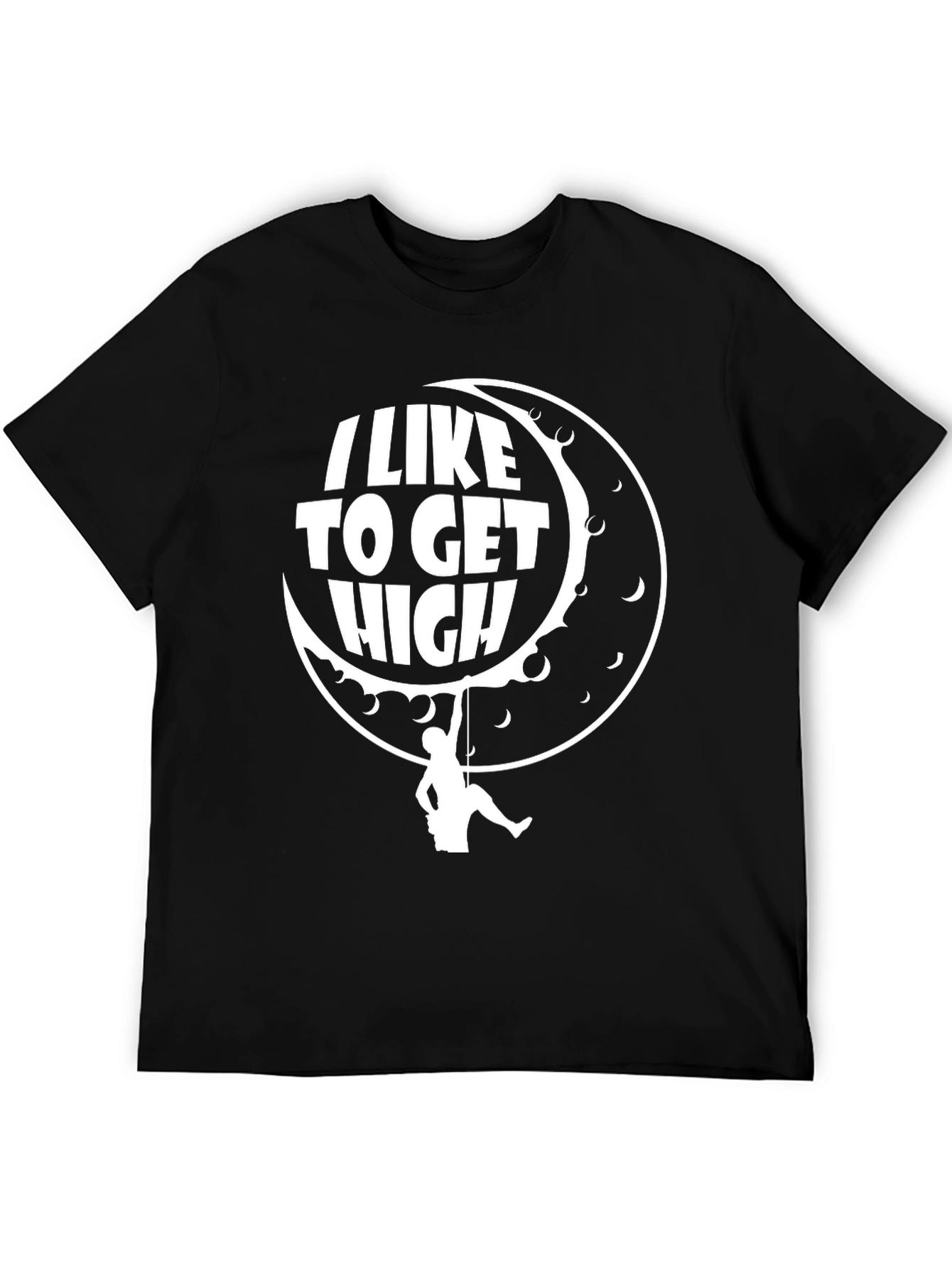 I Like To Get High Climbing Black T-Shirt