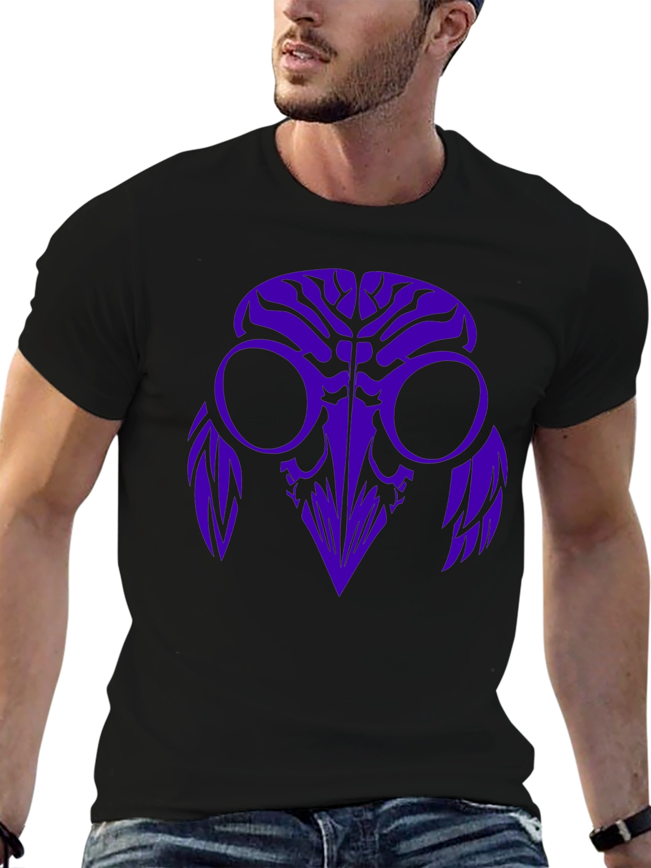 Raven Mask Graphic Tee - Black