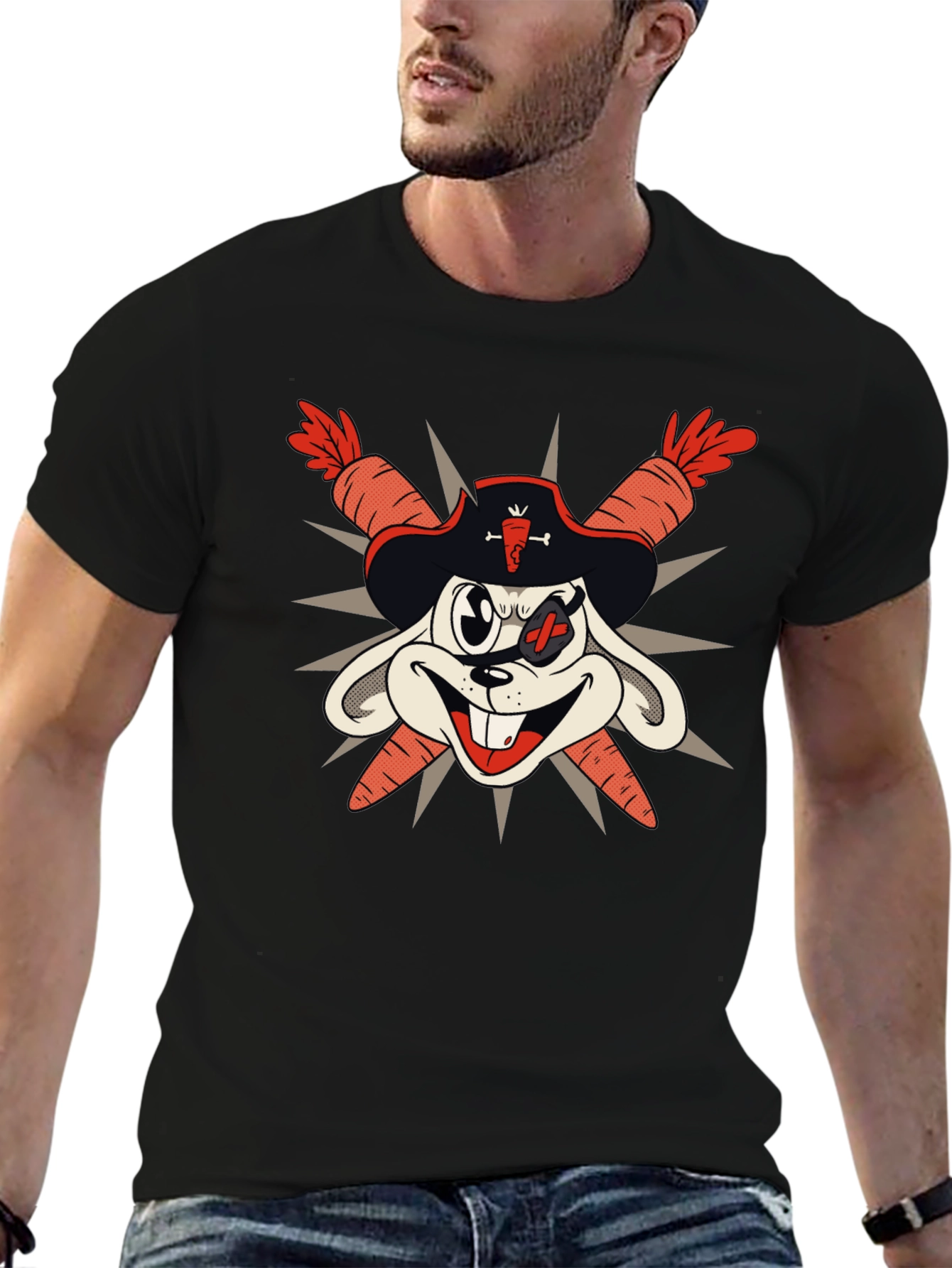 Pirate Bunny T-Shirt - Carrot Swords