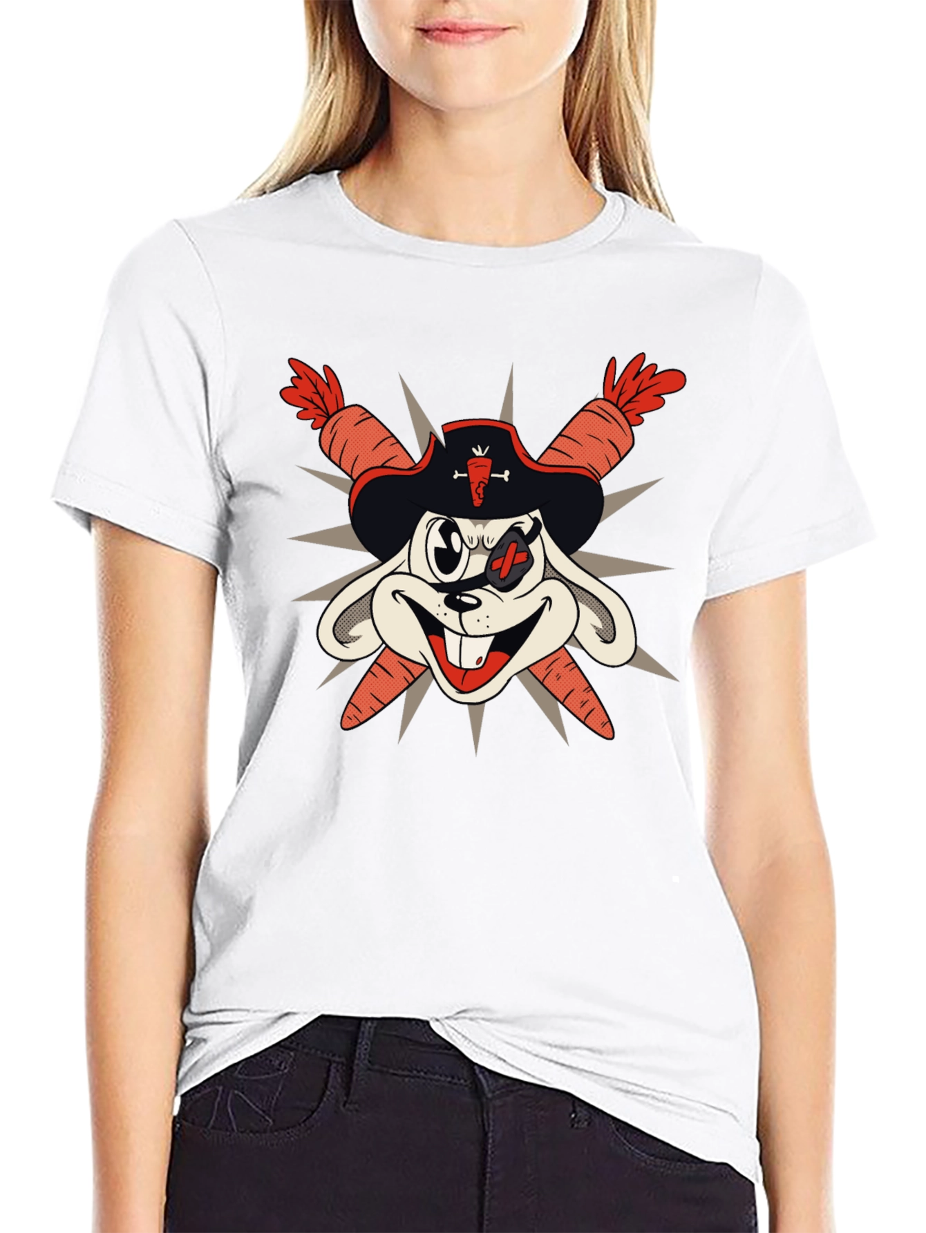 Pirate Bunny T-Shirt - Carrot Swords