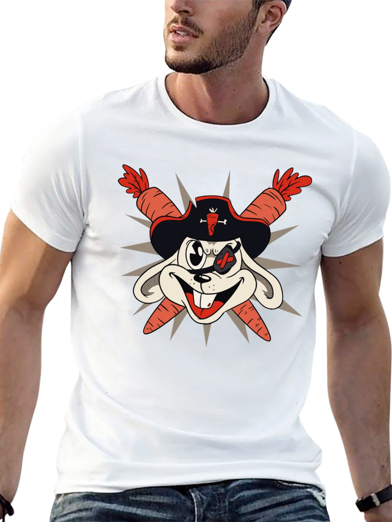 Pirate Bunny T-Shirt - Carrot Swords
