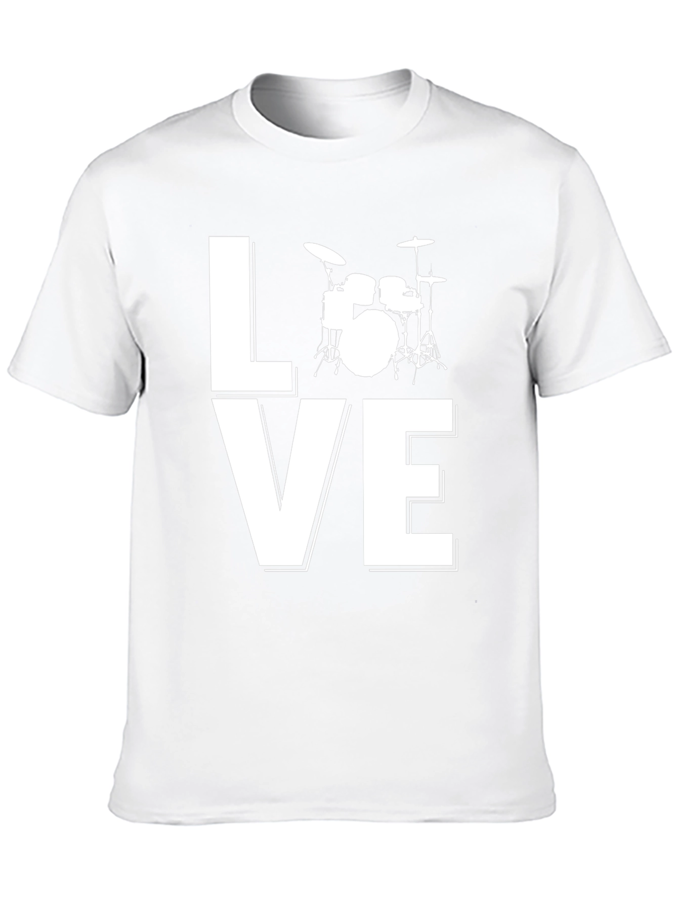 Love Drums Graphic Tee - Black Cotton Blend