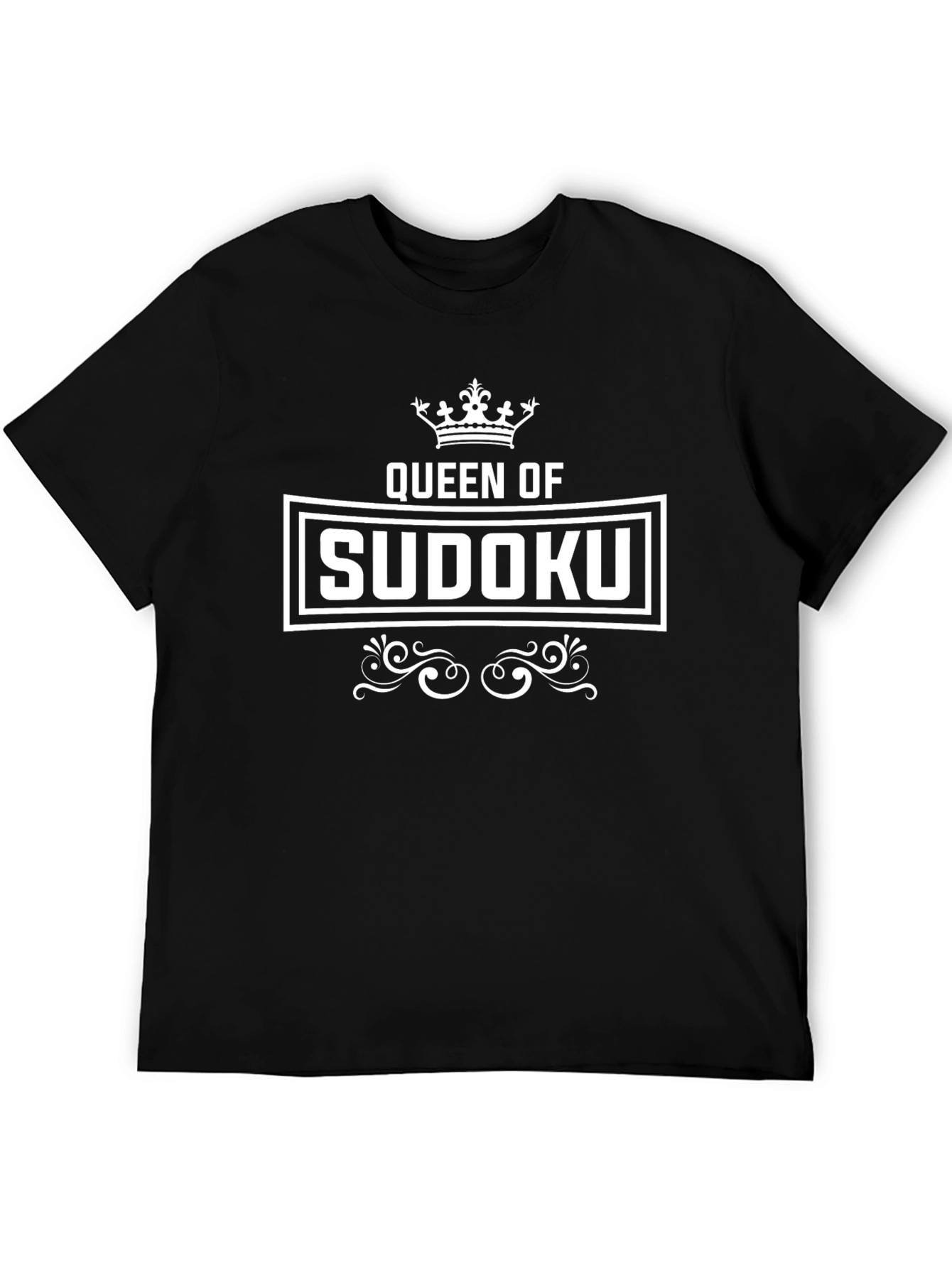 Queen of Sudoku T-Shirt - Black Graphic Tee