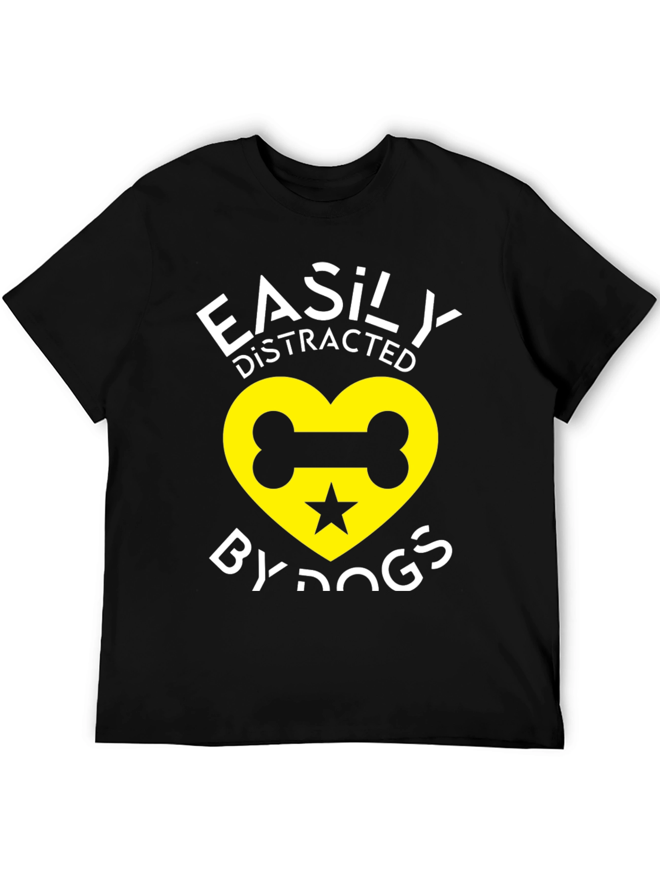 Easily Distracted By Dogs Graphic T-Shirt