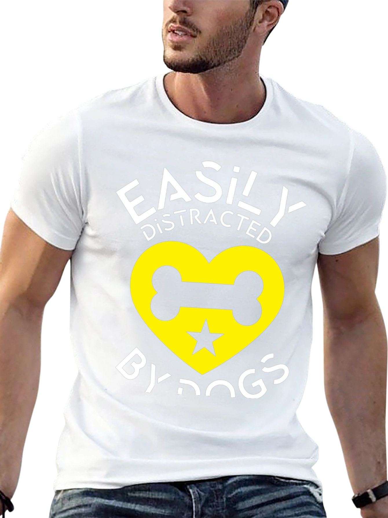 Easily Distracted By Dogs Graphic T-Shirt