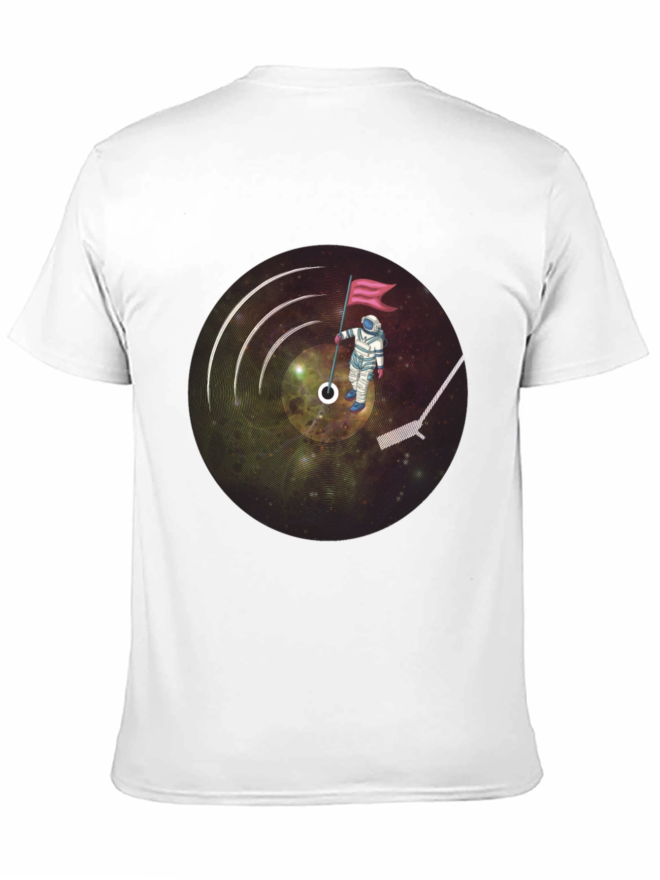 Astronaut Vinyl Record Graphic T-Shirt