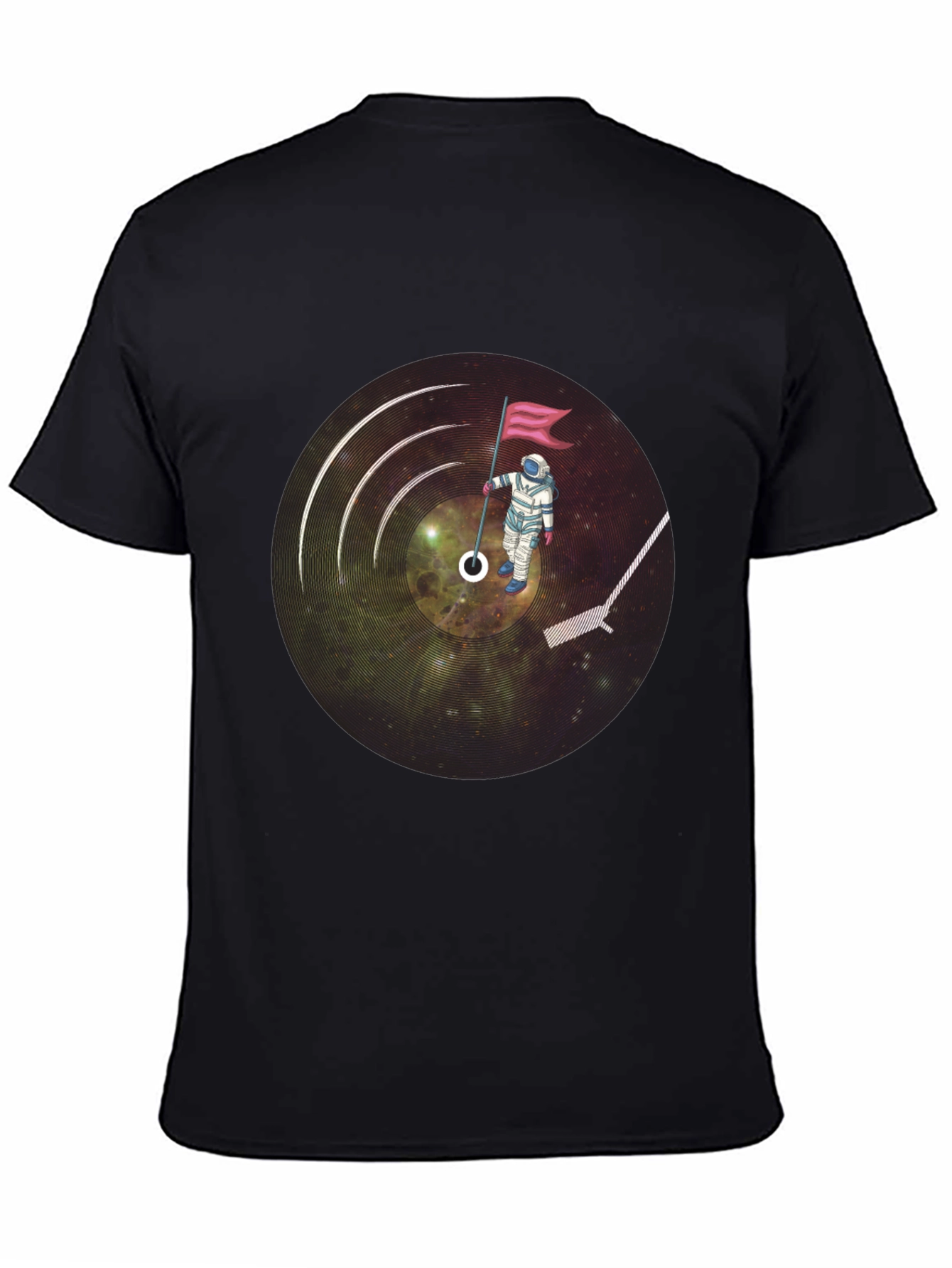 Astronaut Vinyl Record Graphic T-Shirt