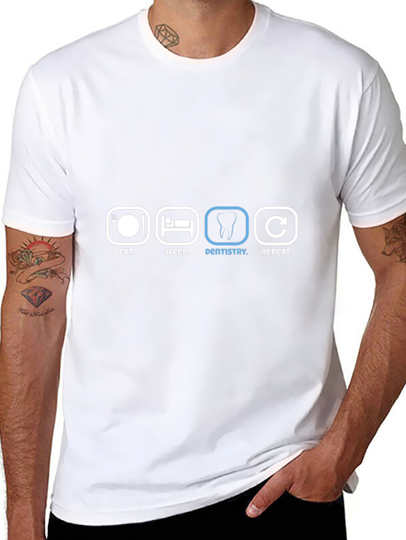 Eat Sleep Dentistry Repeat Black T-Shirt