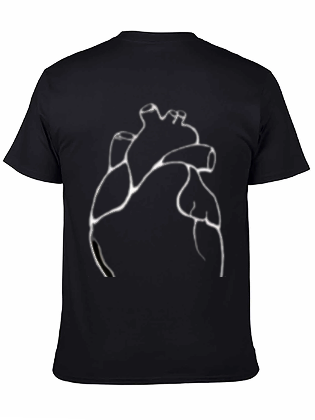 Anatomical Heart Outline Graphic Print Tee