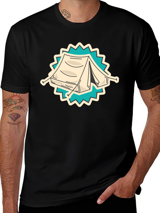 Camping Tent Graphic Tee - Adventure Ready Shirt