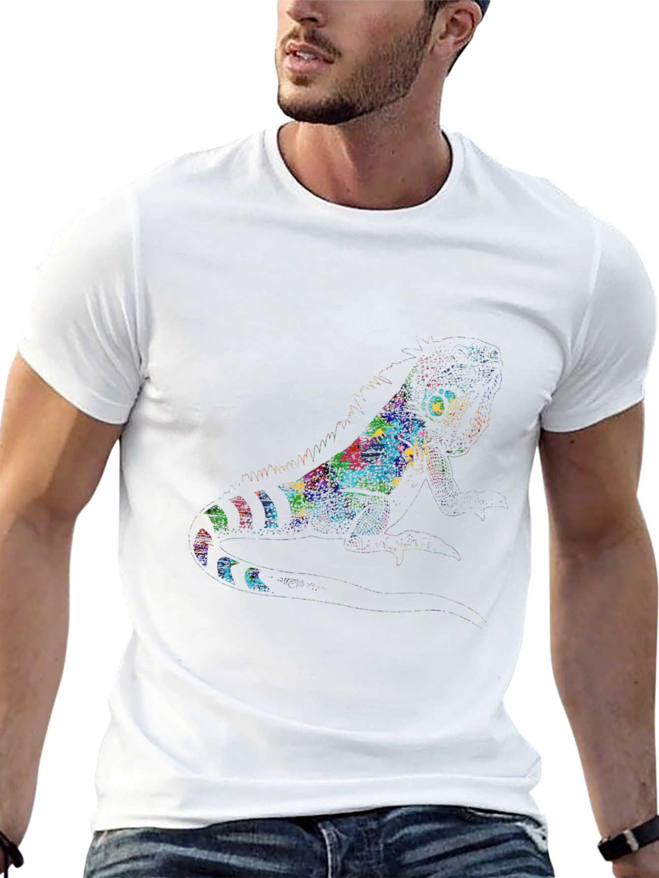Colorful Lizard Graphic Tee