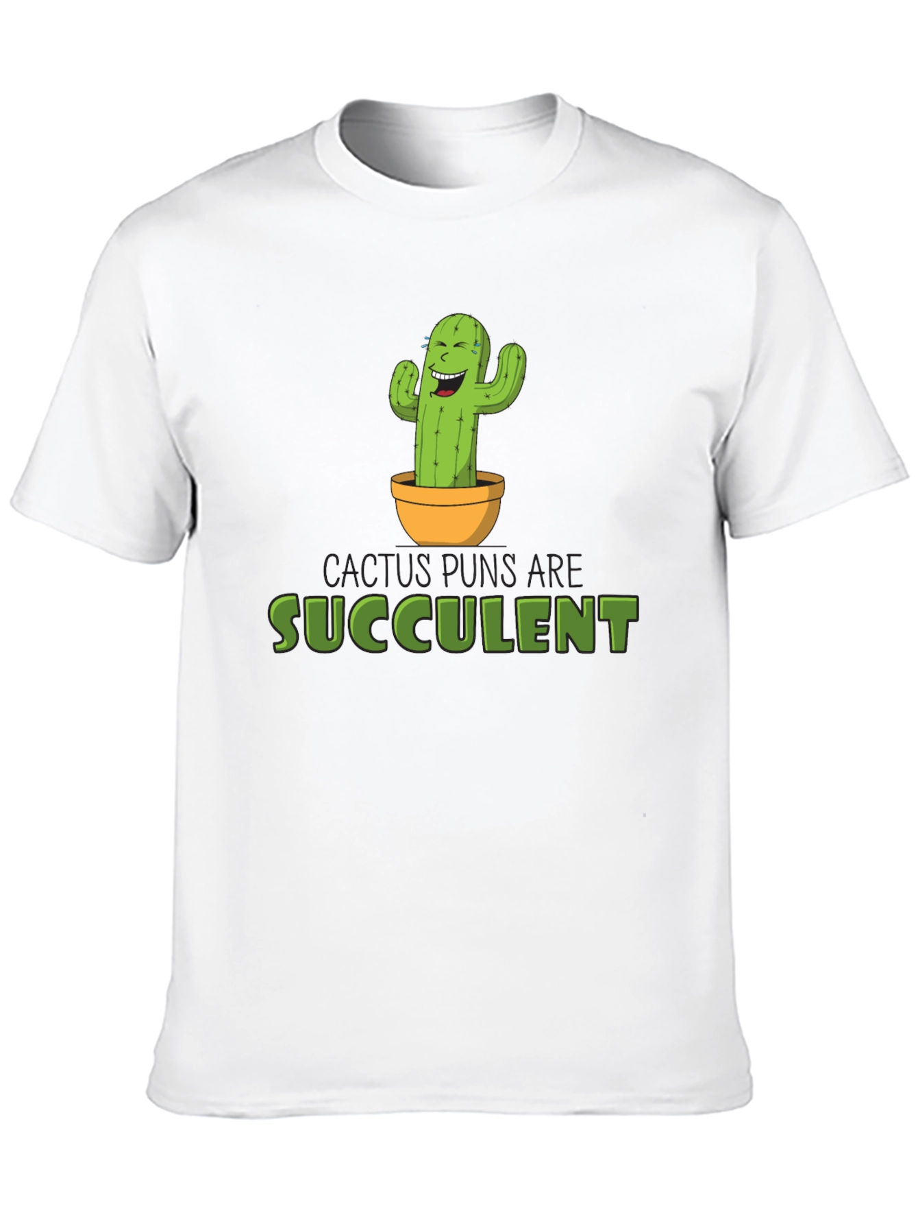 Cactus Puns Are Succulent Black Graphic Tee