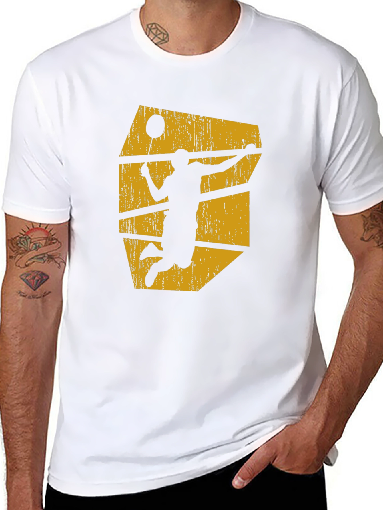 Badminton Player Graphic T-Shirt - Athletic Style