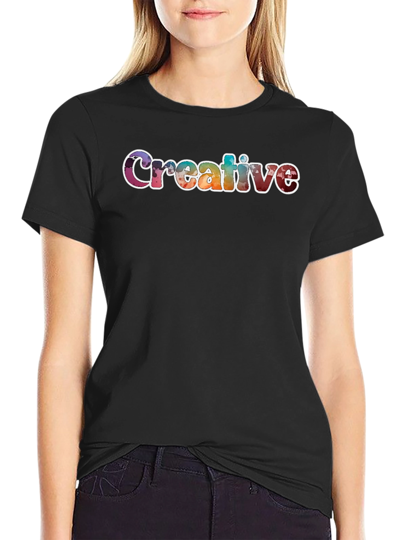 Creative Graphic T-Shirt Unisex Black Tee