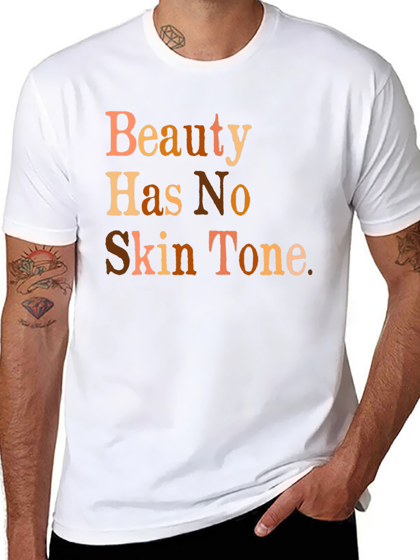 Beauty Has No Skin Tone Graphic T-Shirt