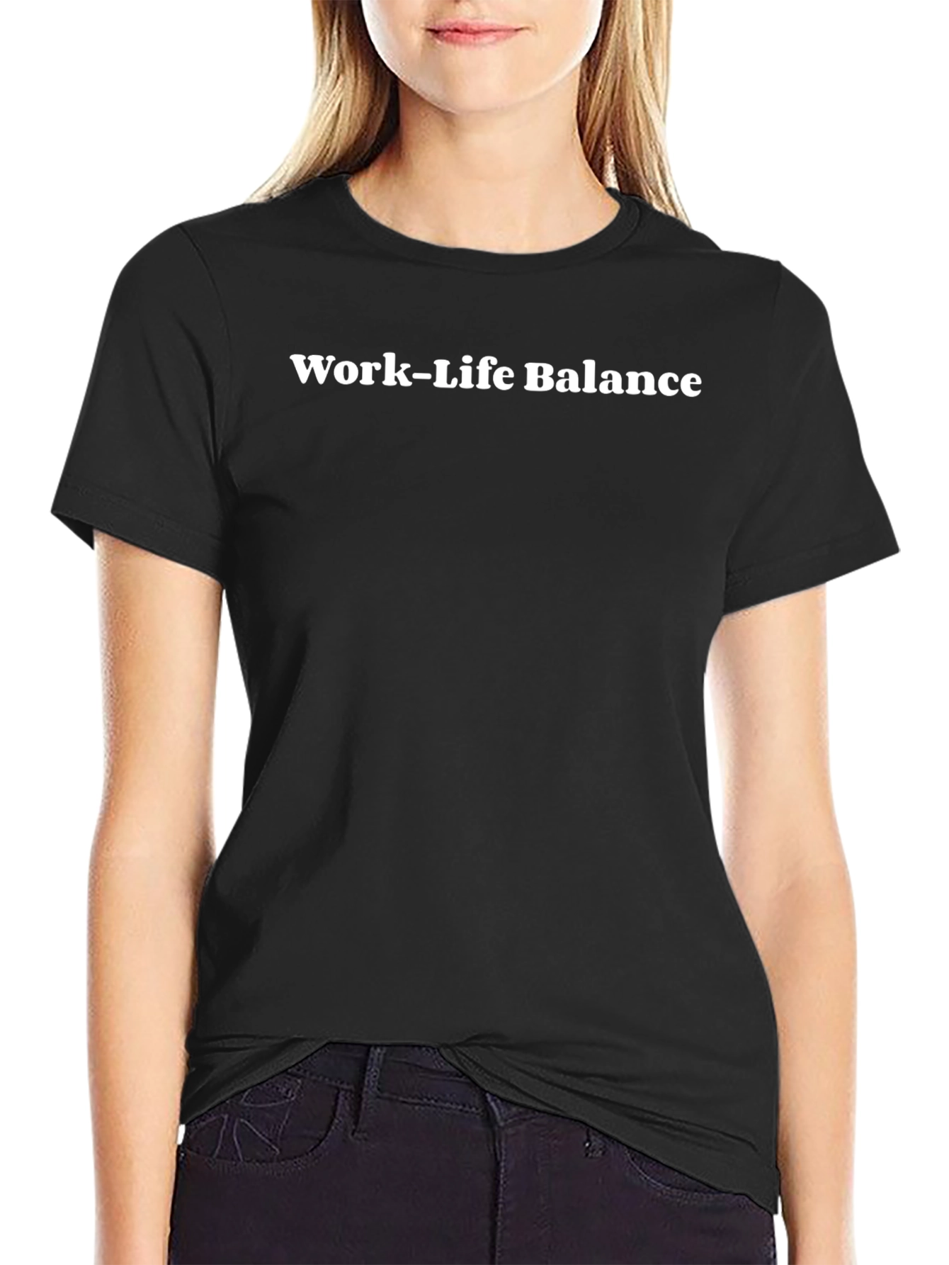 Work-Life Balance Black Tee