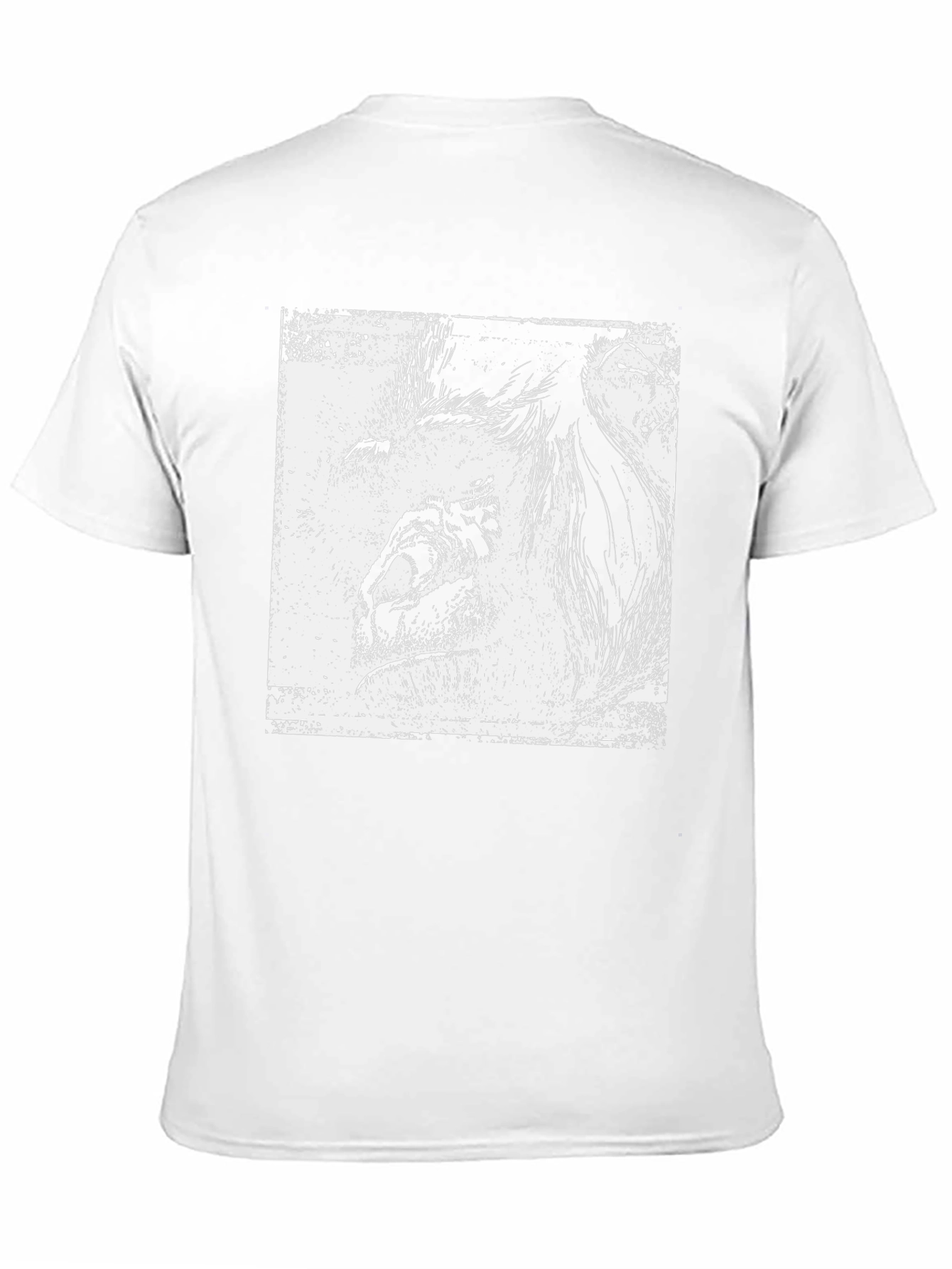 Abstract Lion Graphic Black T-Shirt