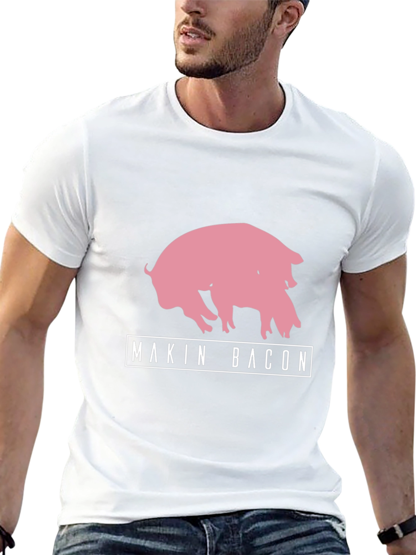 Makin Bacon Pig Graphic T-Shirt