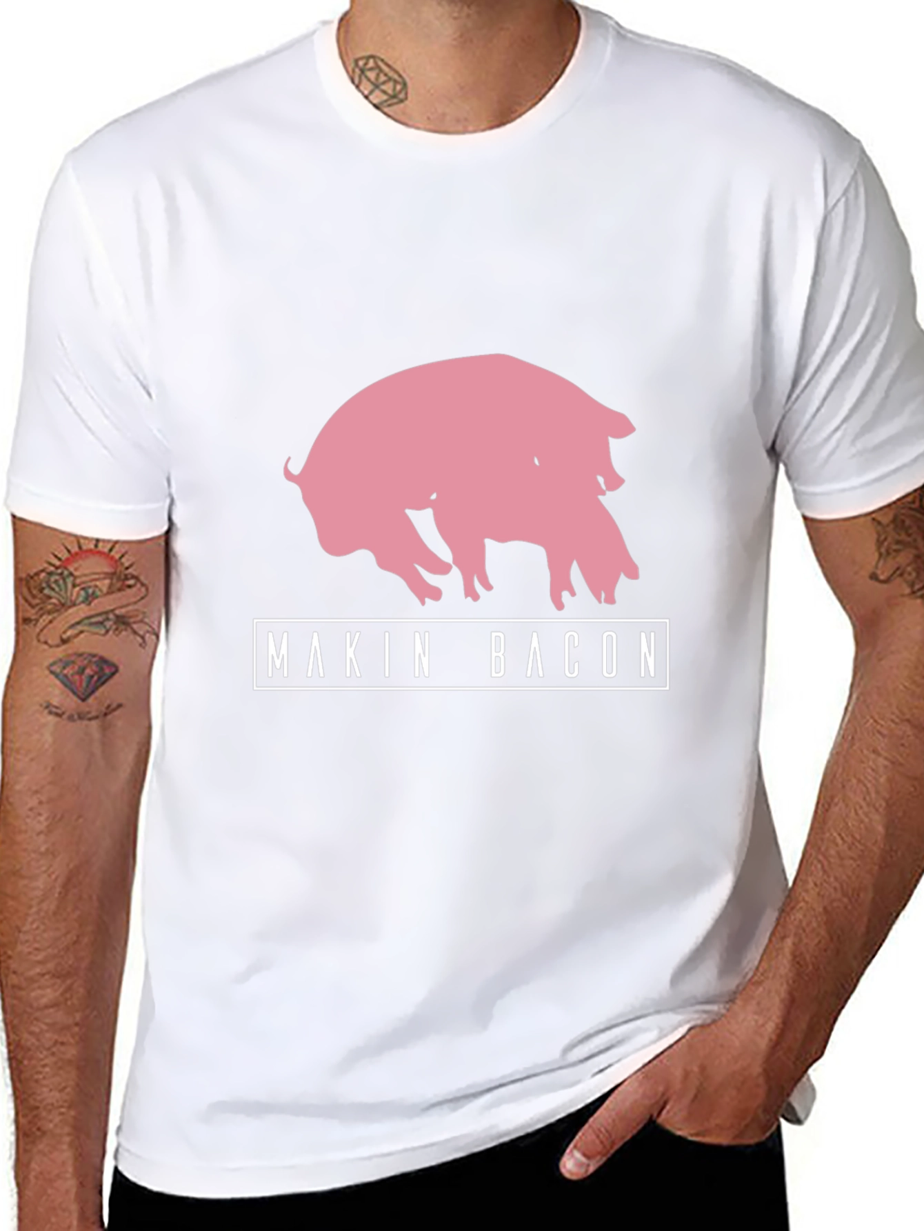 Makin Bacon Pig Graphic T-Shirt