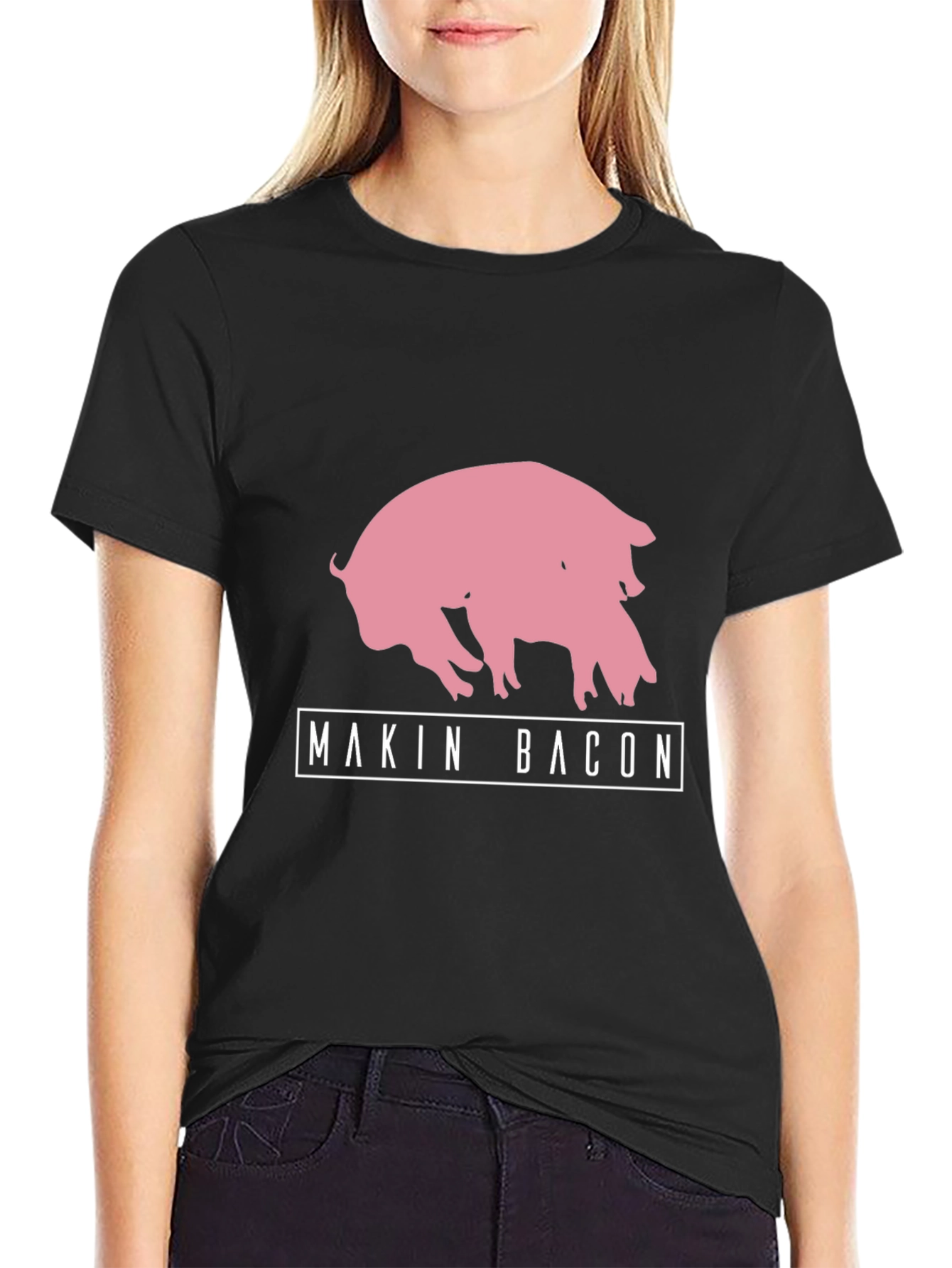 Makin Bacon Pig Graphic T-Shirt