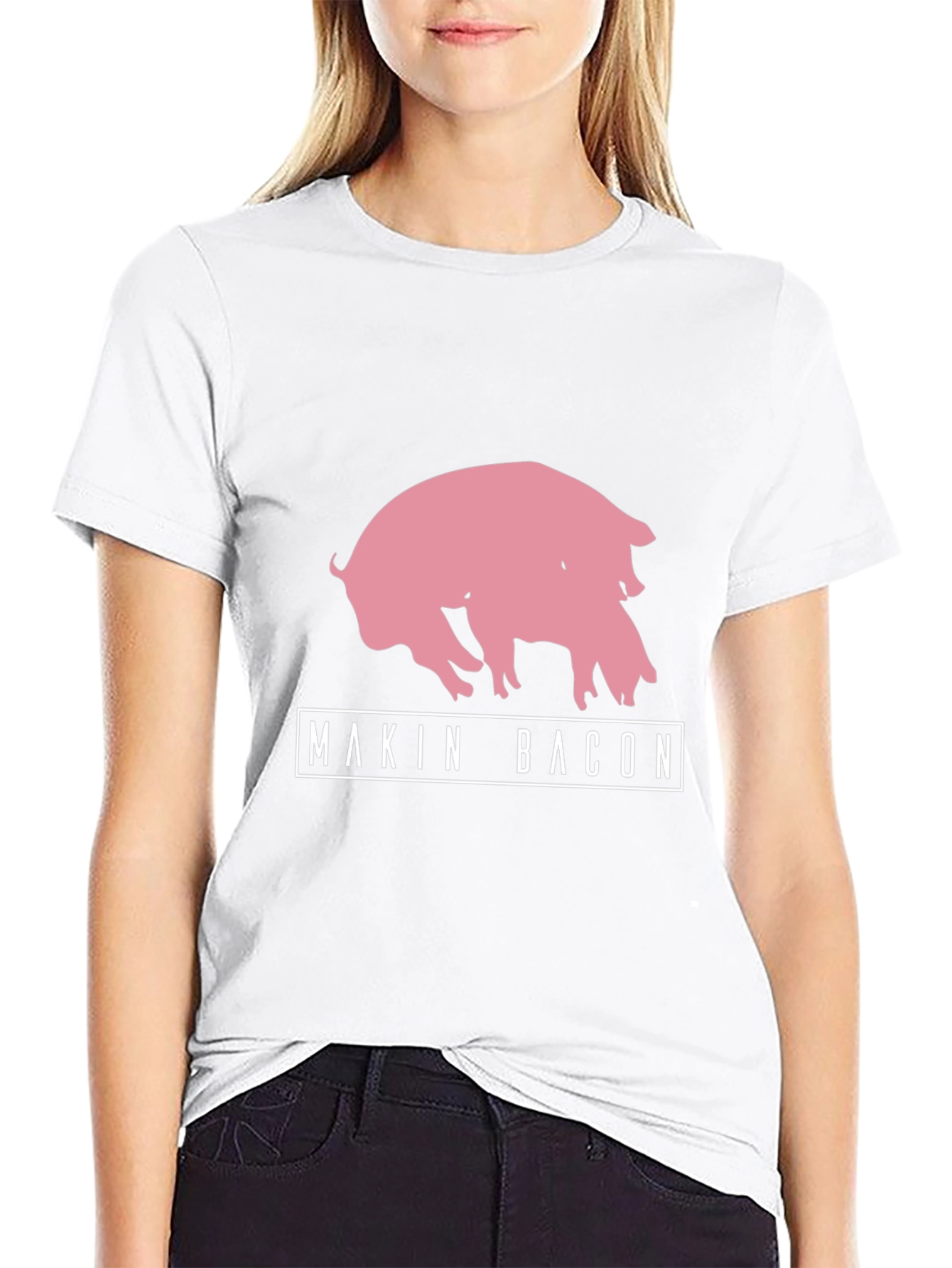 Makin Bacon Pig Graphic T-Shirt