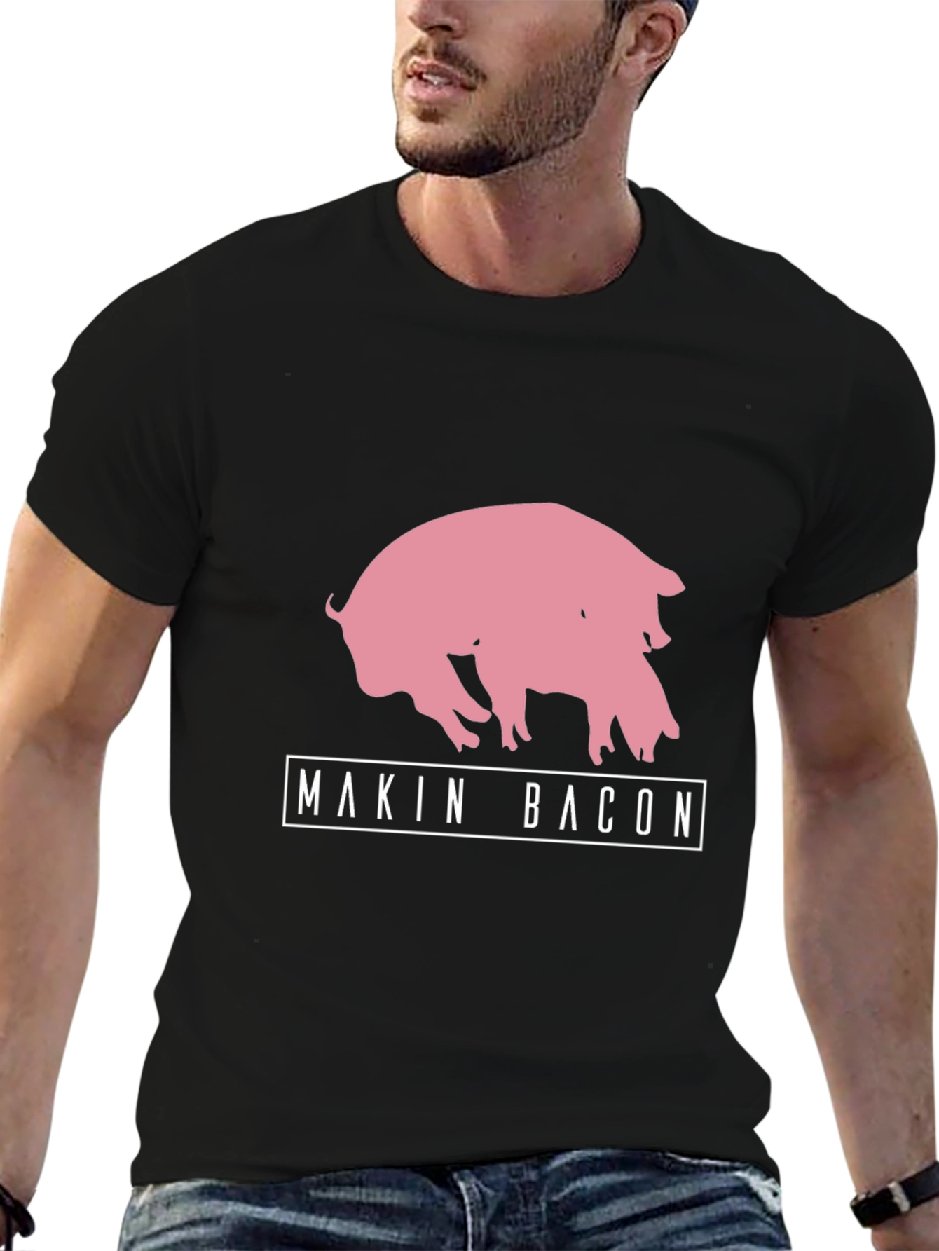 Makin Bacon Pig Graphic T-Shirt