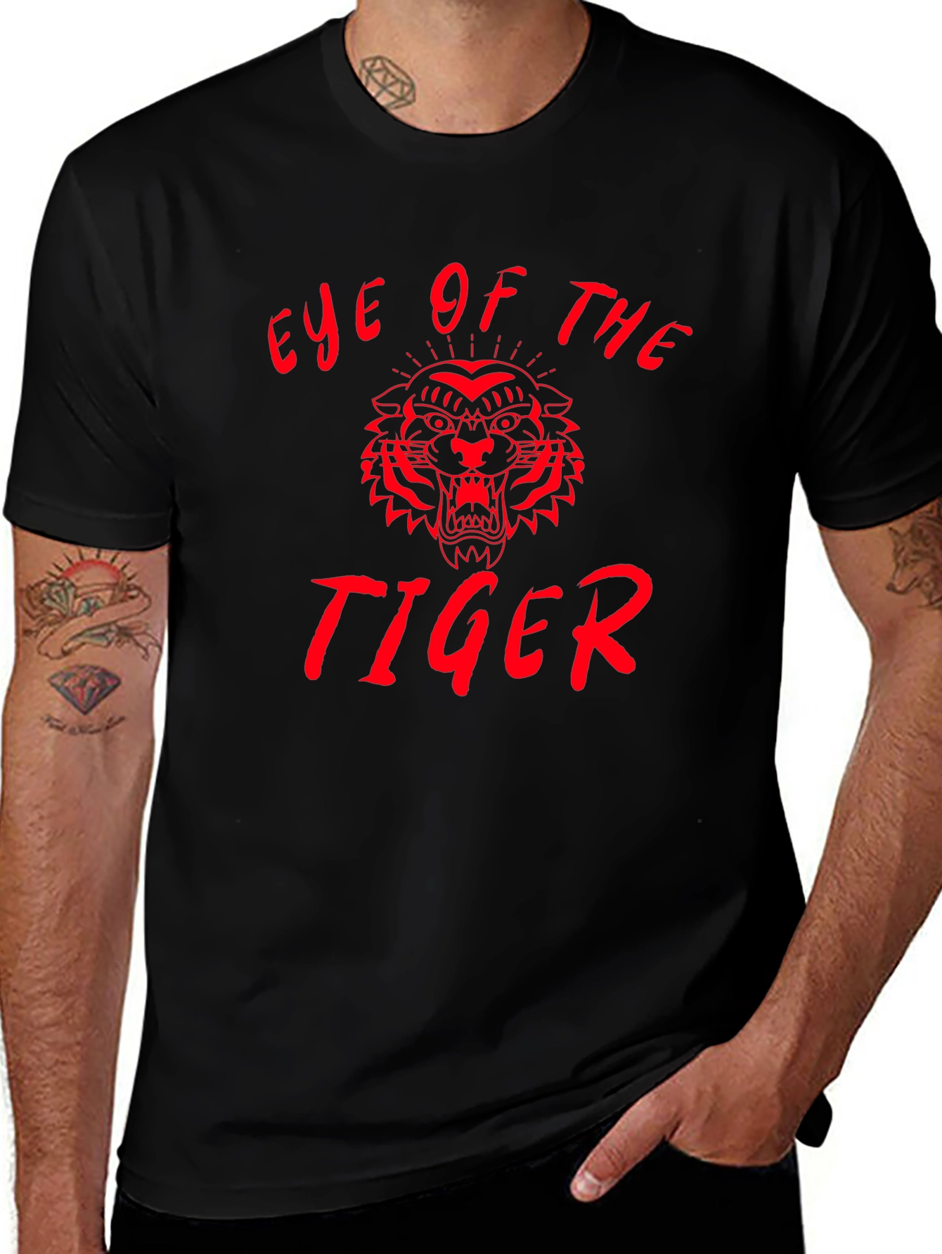 Eye of the Tiger Graphic Tee - Black