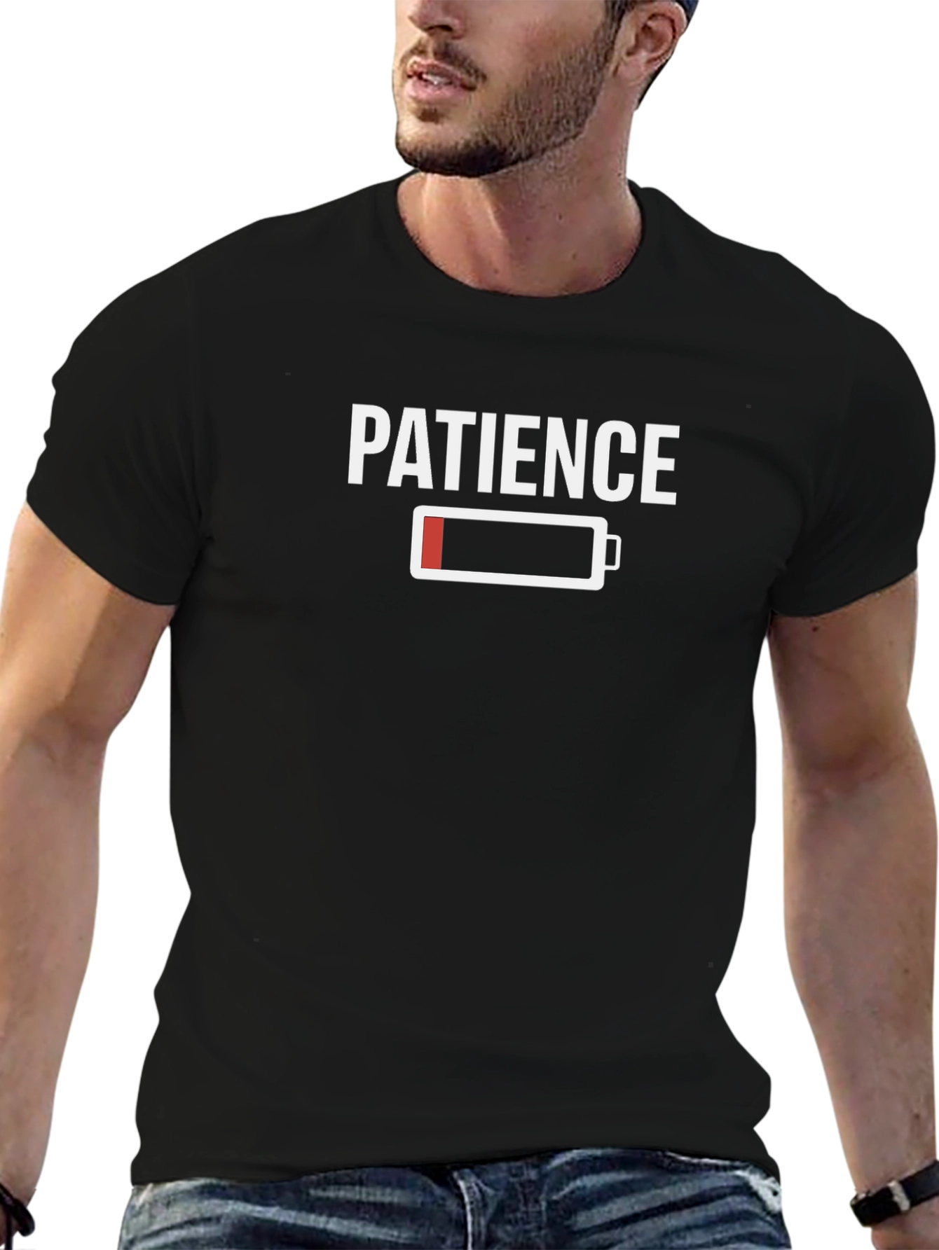 Patience Low Battery Graphic Tee