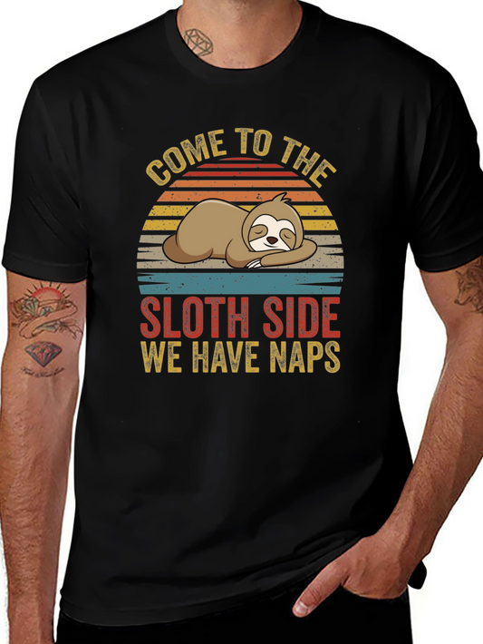 Come to the Sloth Side We Have Naps Graphic T-Shirt