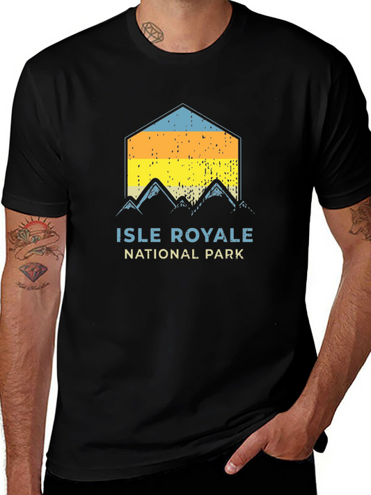 Isle Royale National Park T-Shirt Retro Mountain Tee