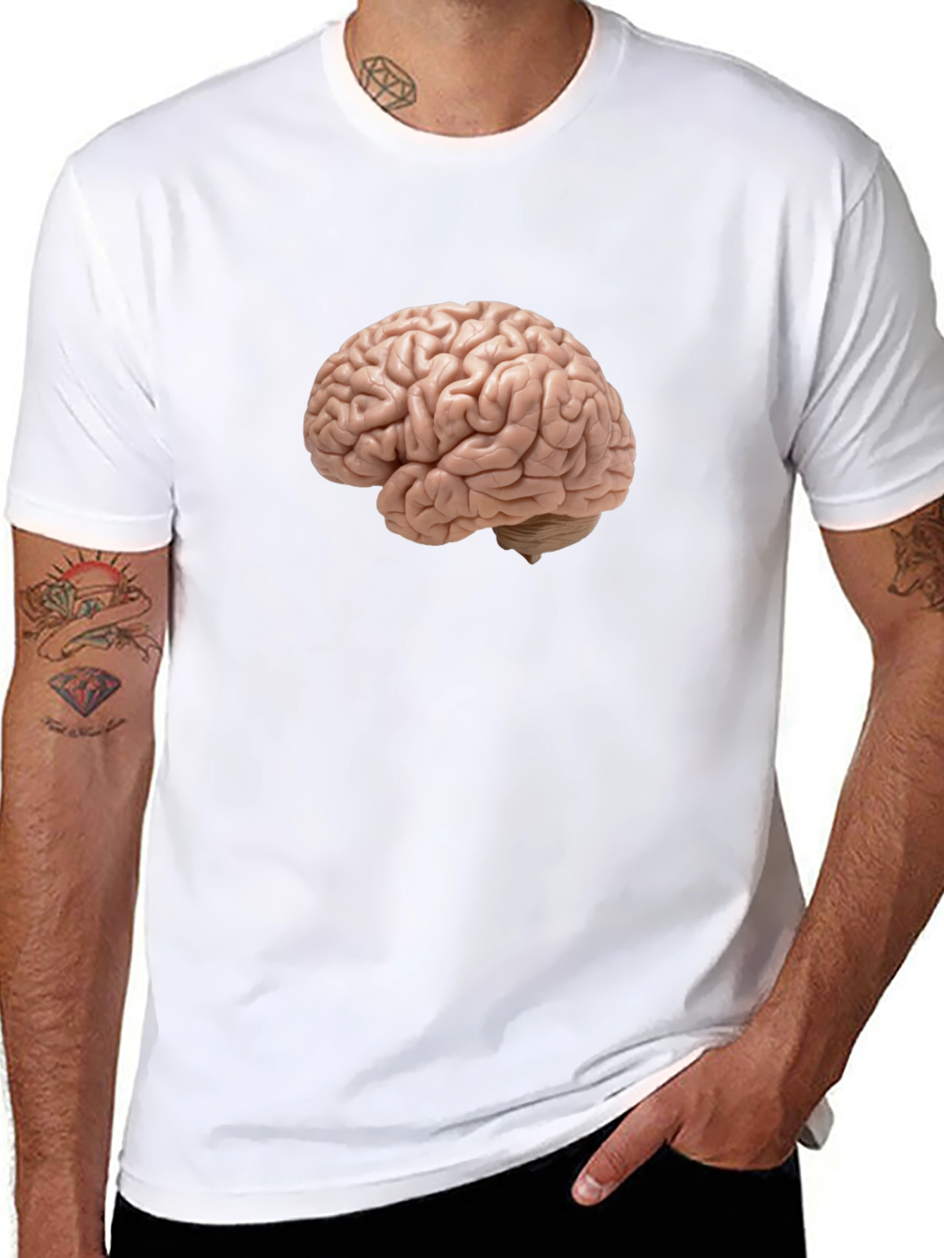 Brain Graphic Tee - Think Smart Look Cool