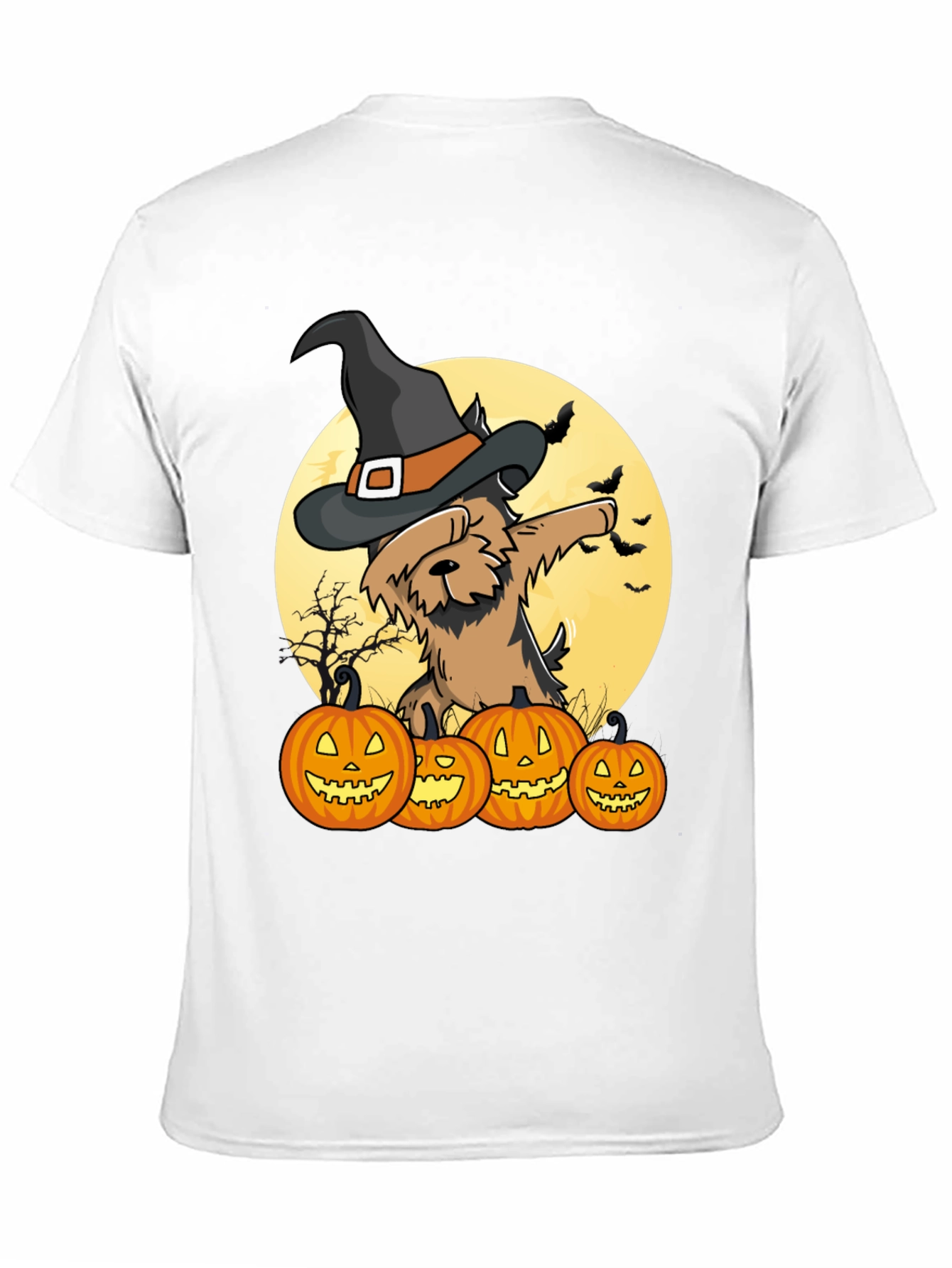 Halloween Witch Dog T-Shirt - Jack-o-lanterns